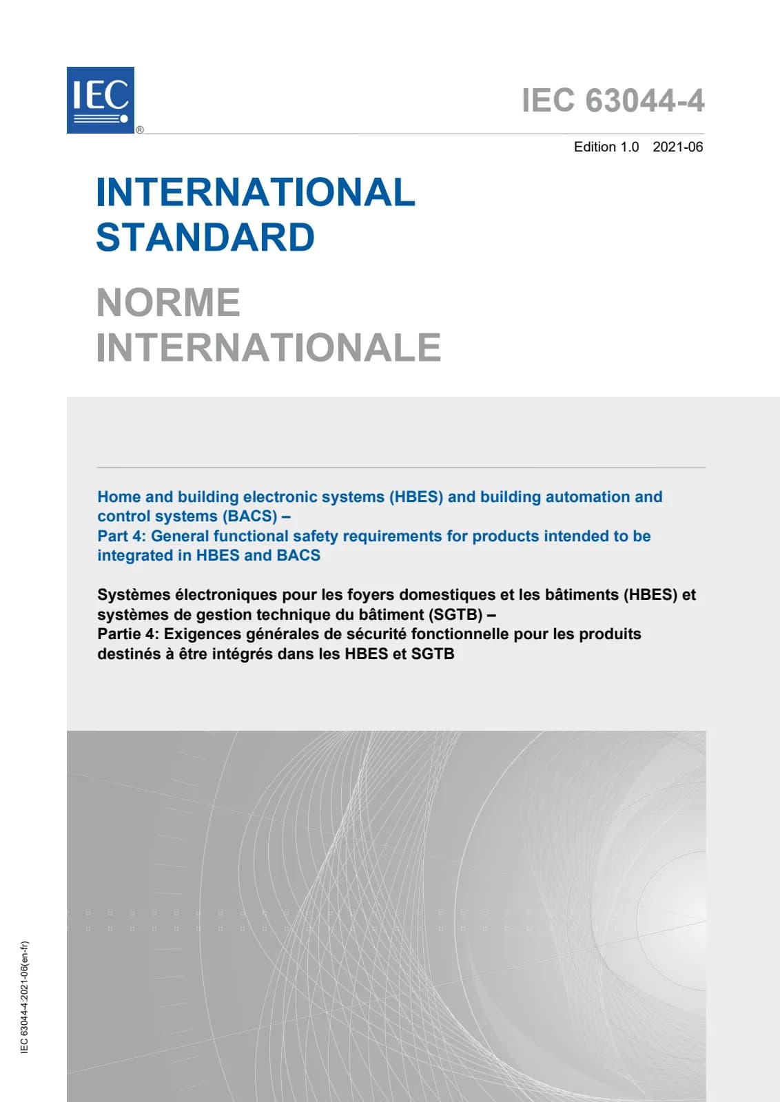 Первая страница стандарта IEC 63044-4:2021