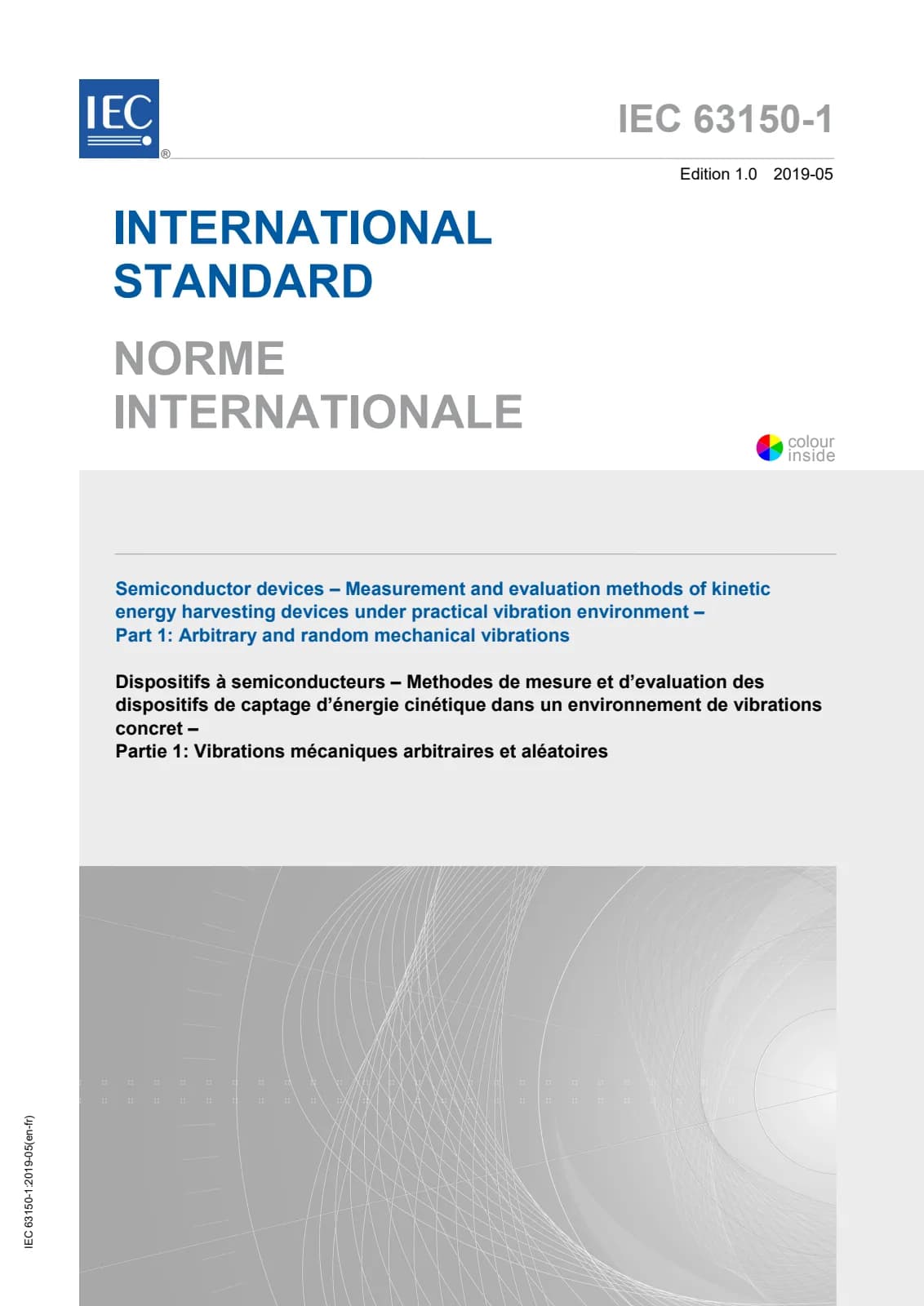 Первая страница стандарта IEC 63150-1:2019