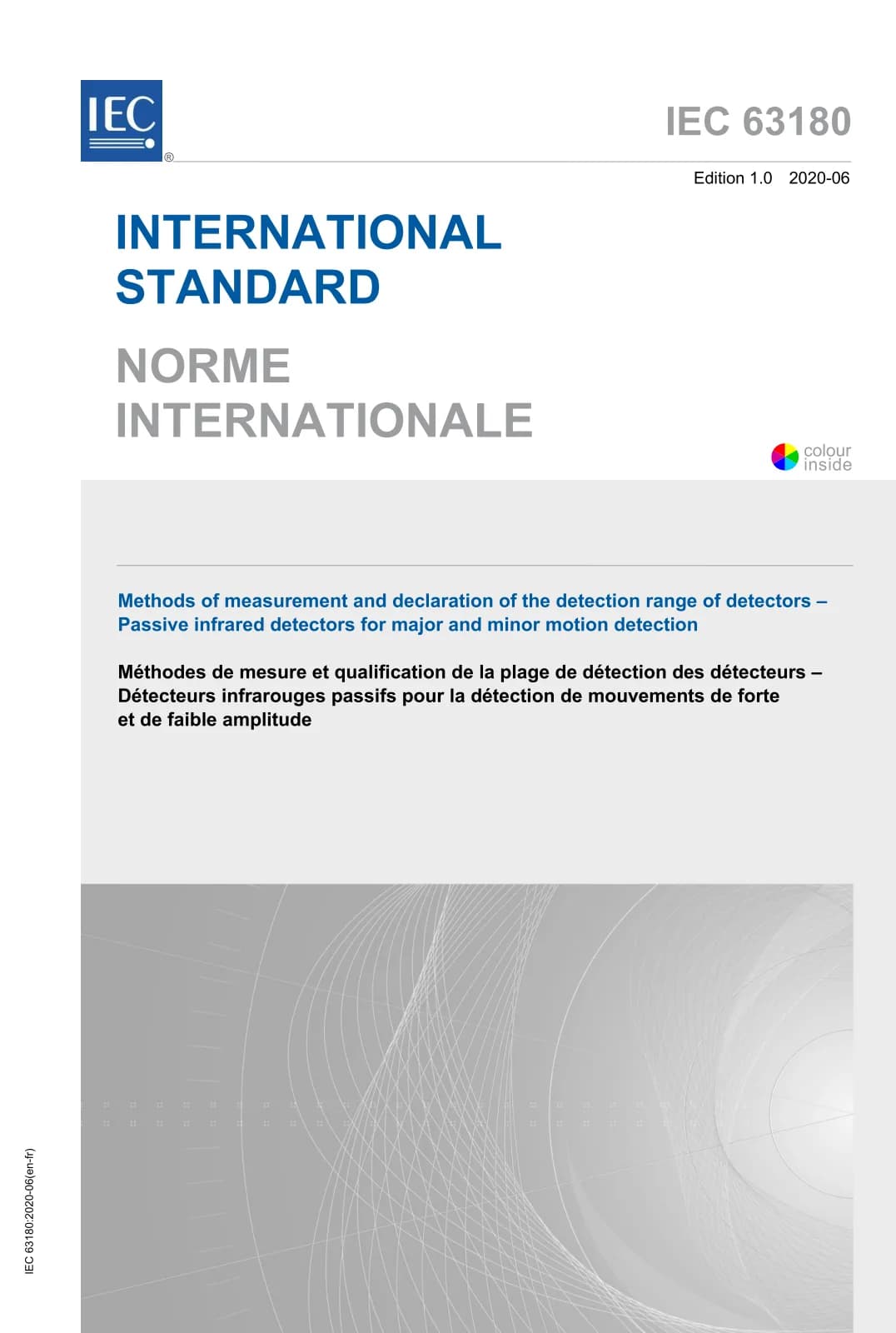 Первая страница стандарта IEC 63180:2020