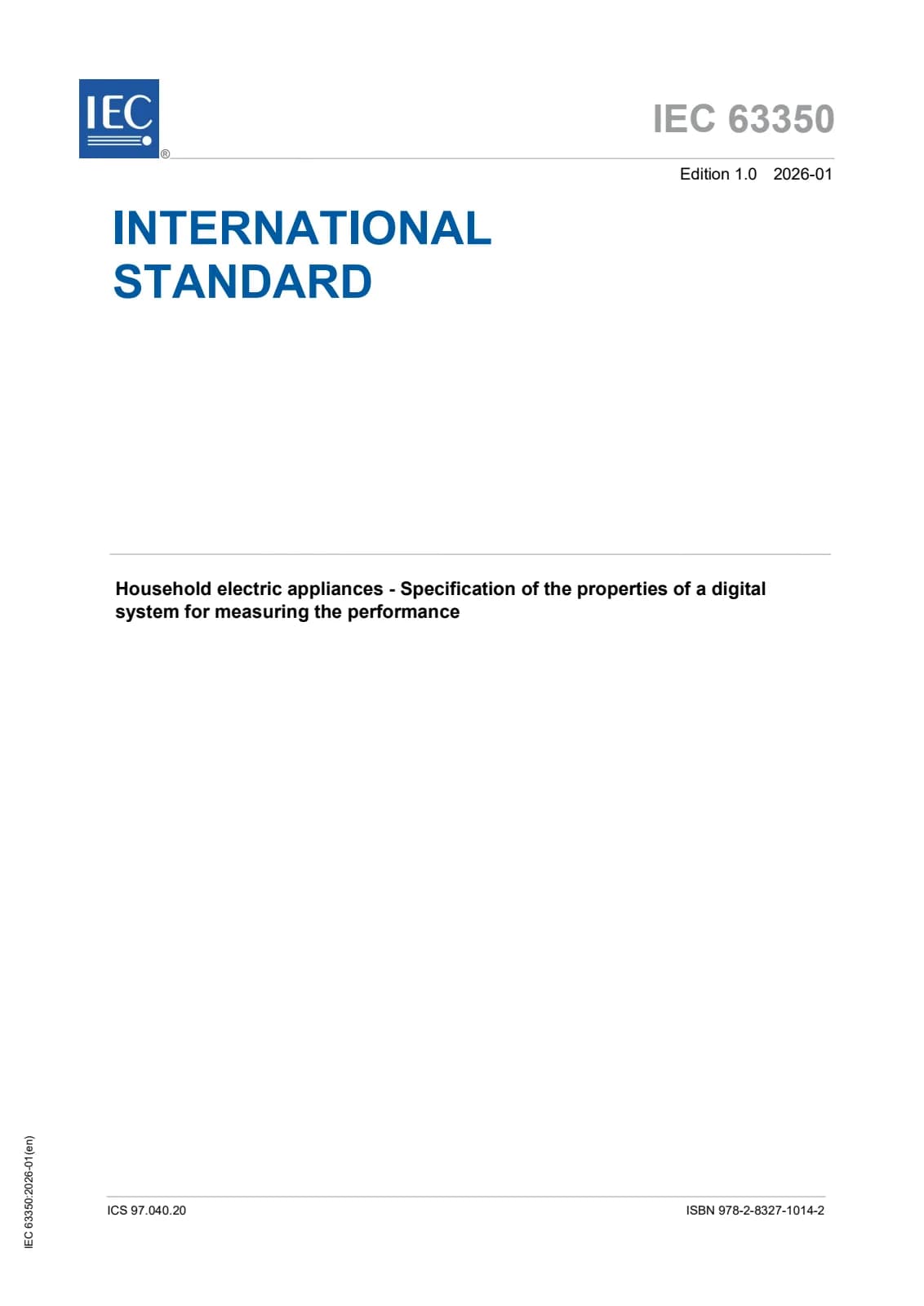 Первая страница стандарта IEC 63350:2026