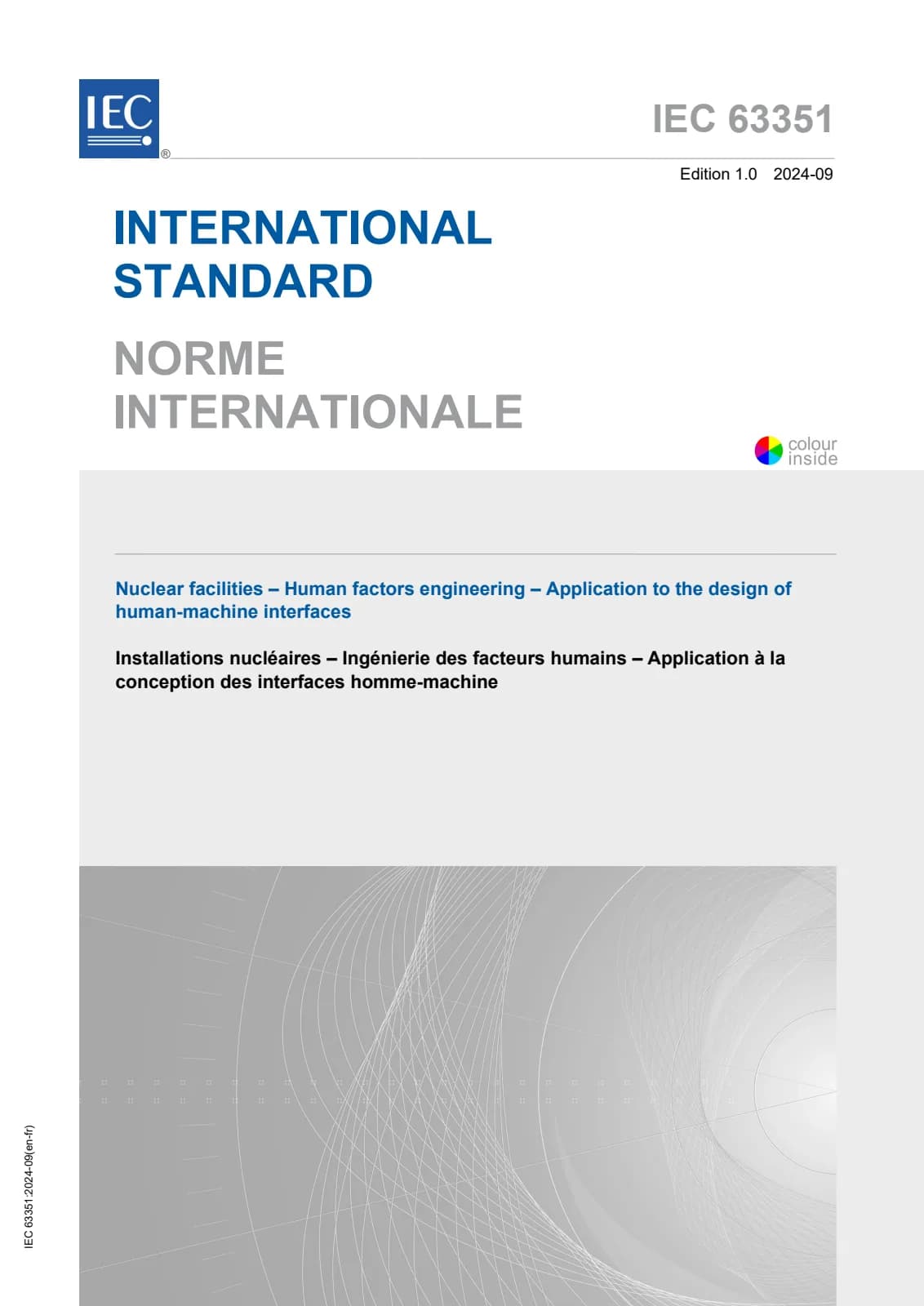 Первая страница стандарта IEC 63351:2024