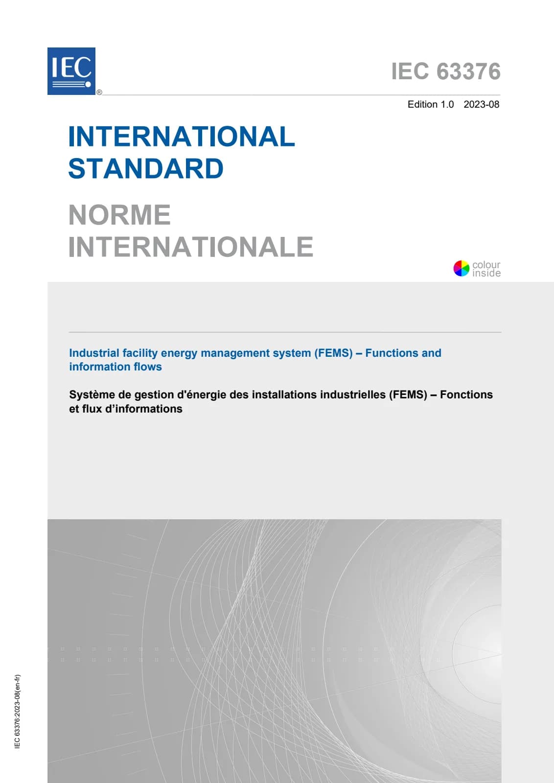Первая страница стандарта IEC 63376:2023