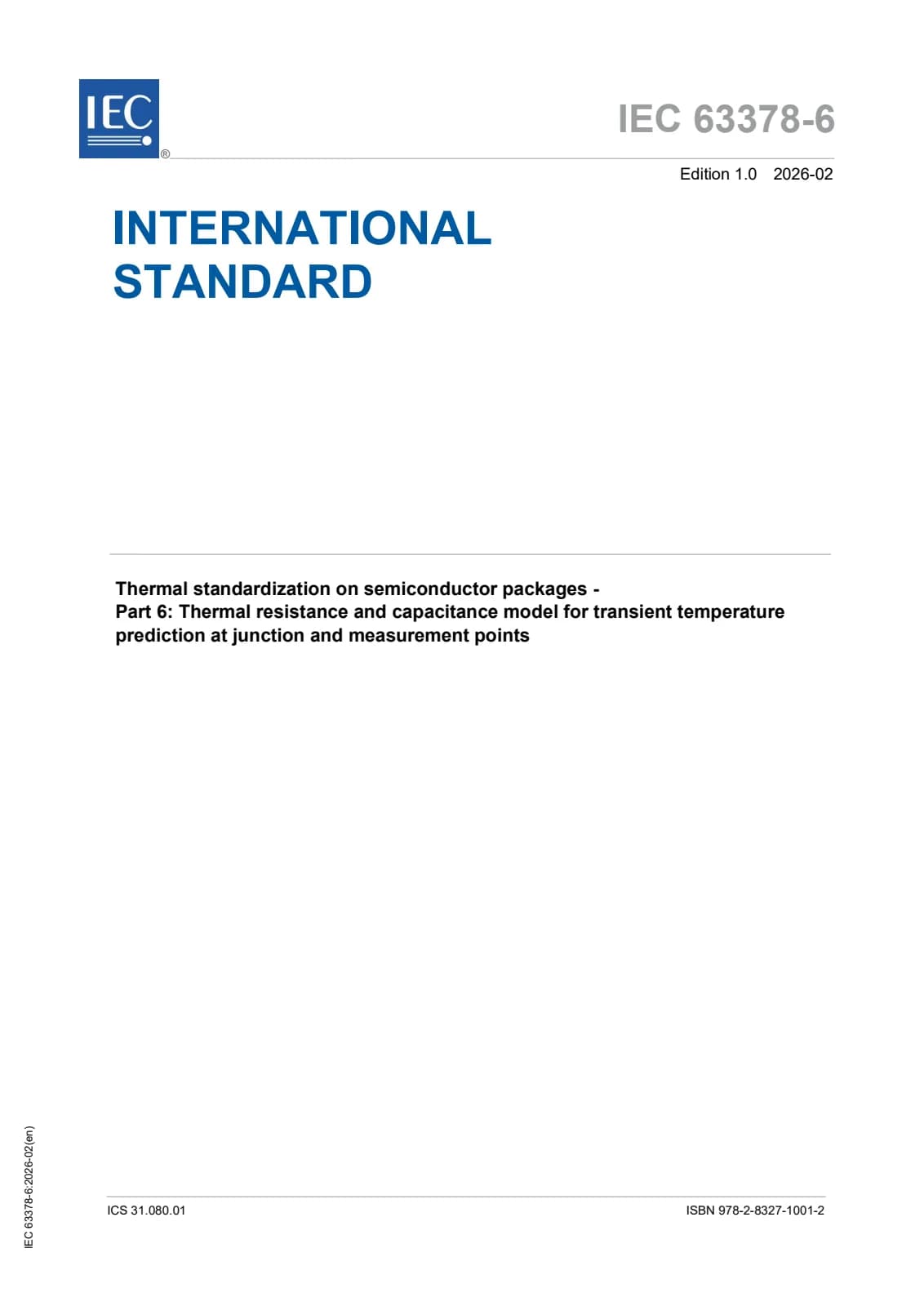 Первая страница стандарта IEC 63378-6:2026