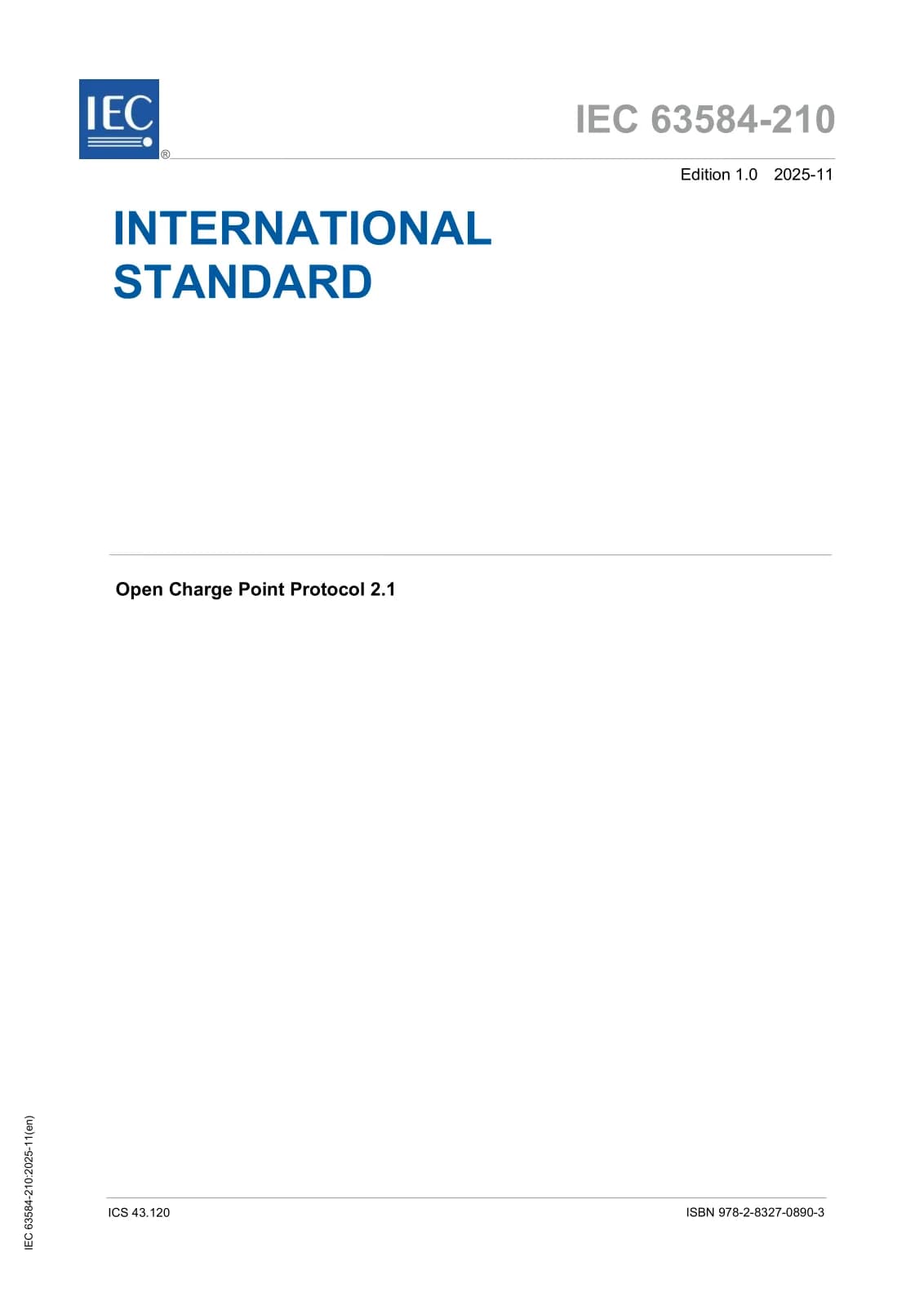 Первая страница стандарта IEC 63584-210:2025