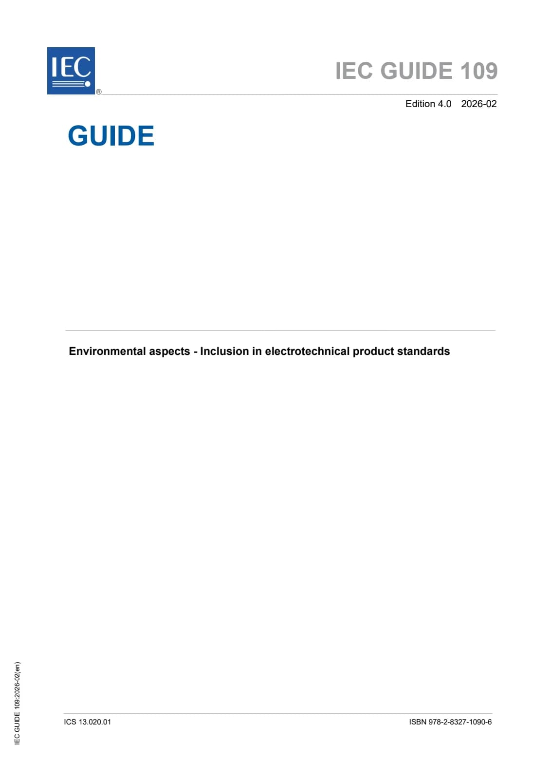 Первая страница стандарта IEC GUIDE 109:2026