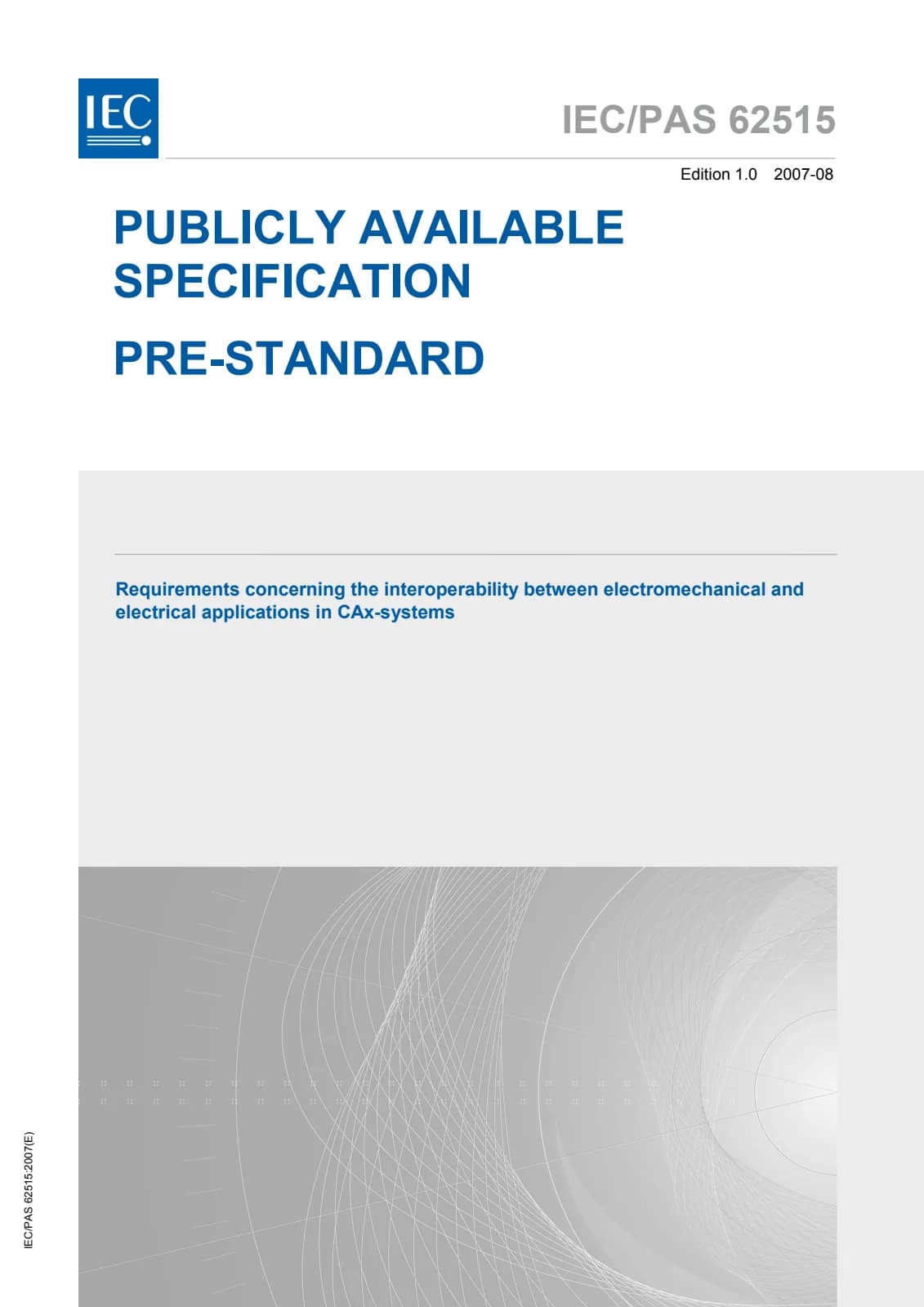Первая страница стандарта IEC PAS 62515:2007