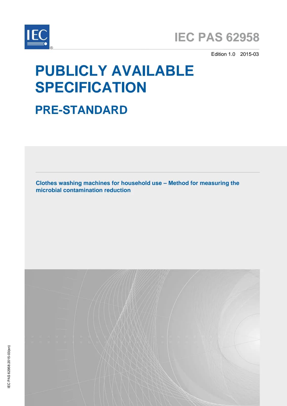 Первая страница стандарта IEC PAS 62958:2015