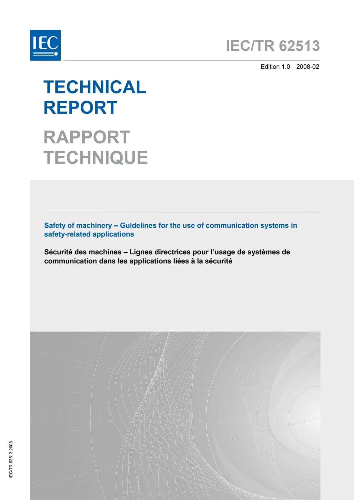 Первая страница стандарта IEC TR 62513:2008