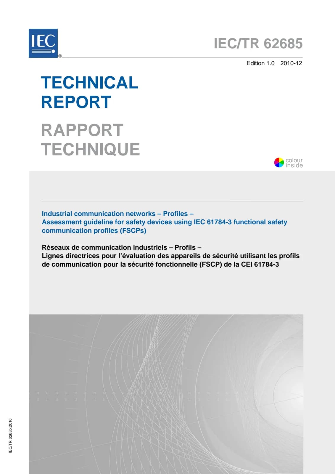 Первая страница стандарта IEC TR 62685:2010