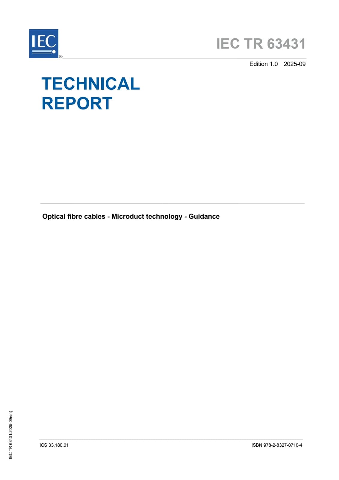 Первая страница стандарта IEC TR 63431:2025