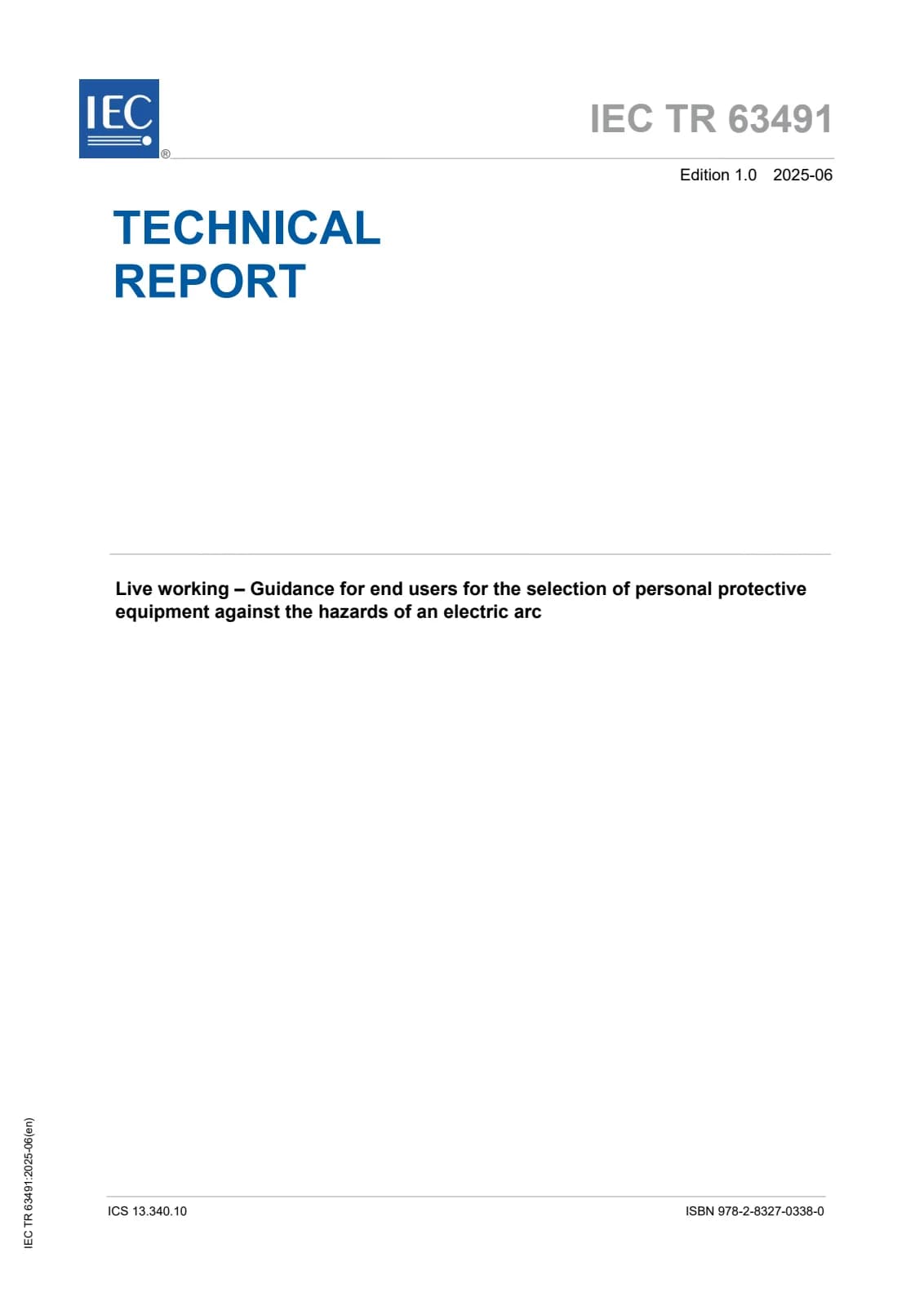 Первая страница стандарта IEC TR 63491:2025