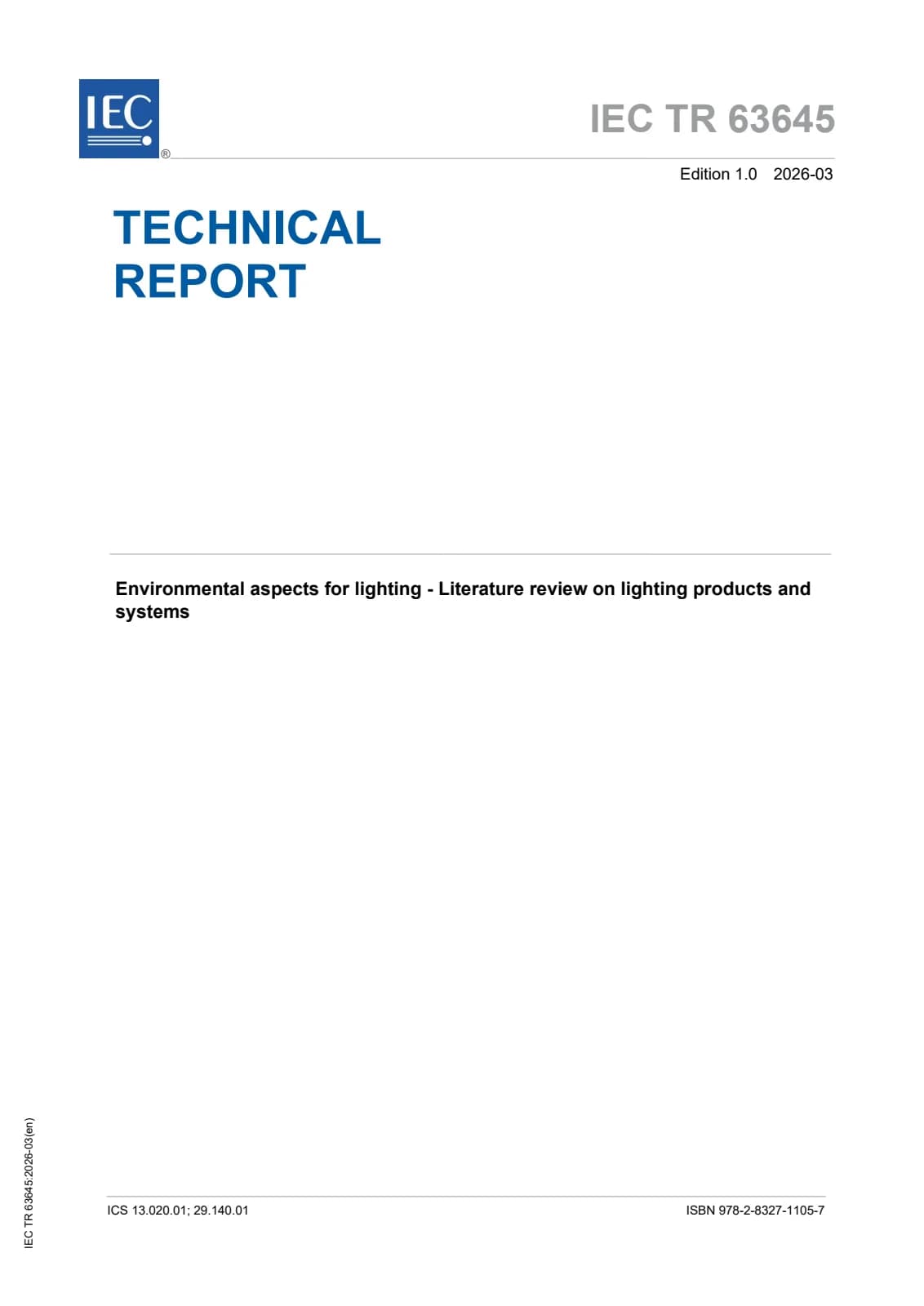 Первая страница стандарта IEC TR 63645:2026