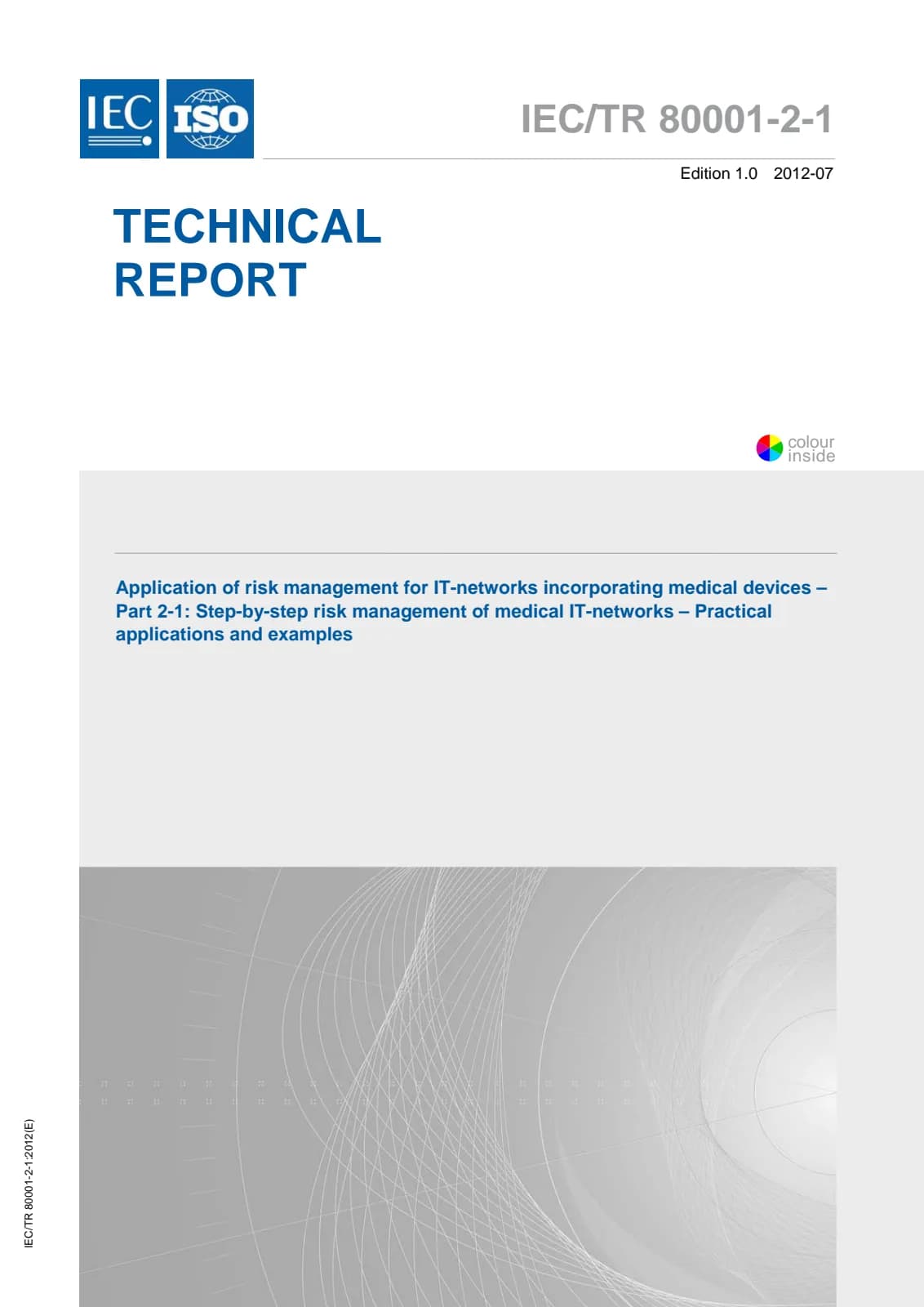 Первая страница стандарта IEC/TR 80001-2-1:2012