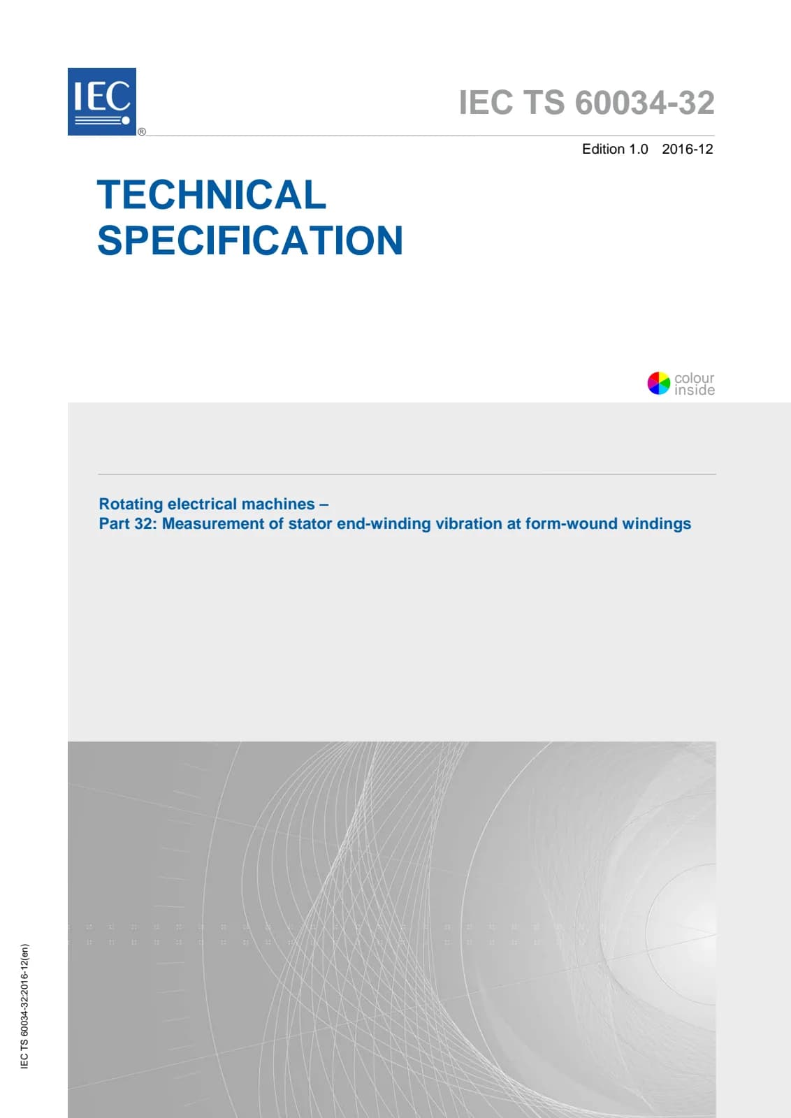 Первая страница стандарта IEC TS 60034-32:2016