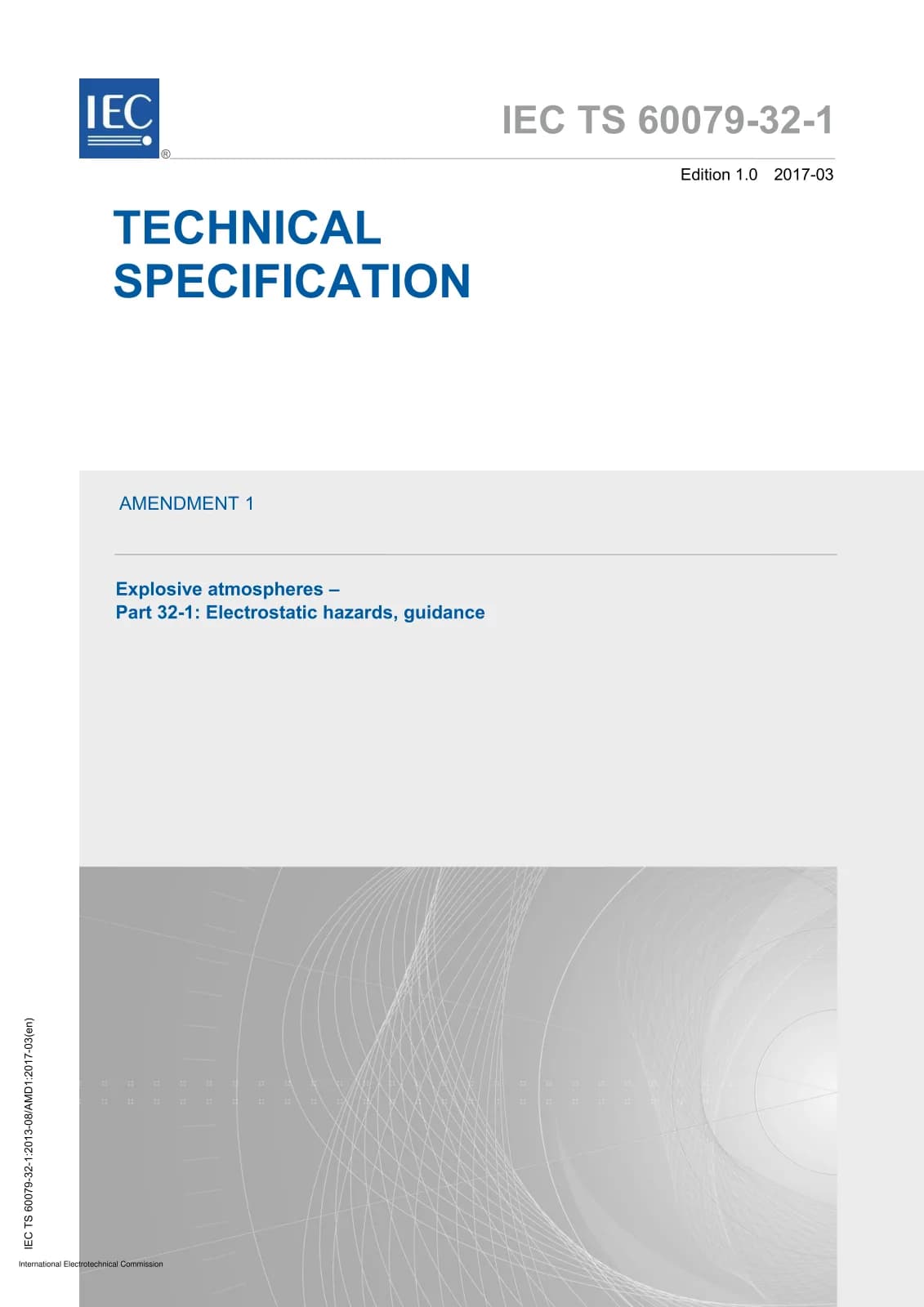 Первая страница стандарта IEC TS 60079-32-1:2013/AMD1:2017