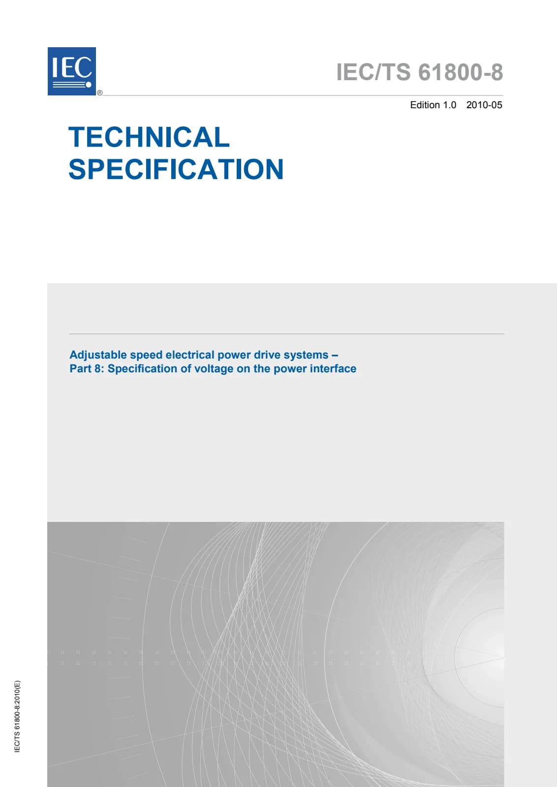 Первая страница стандарта IEC TS 61800-8:2010