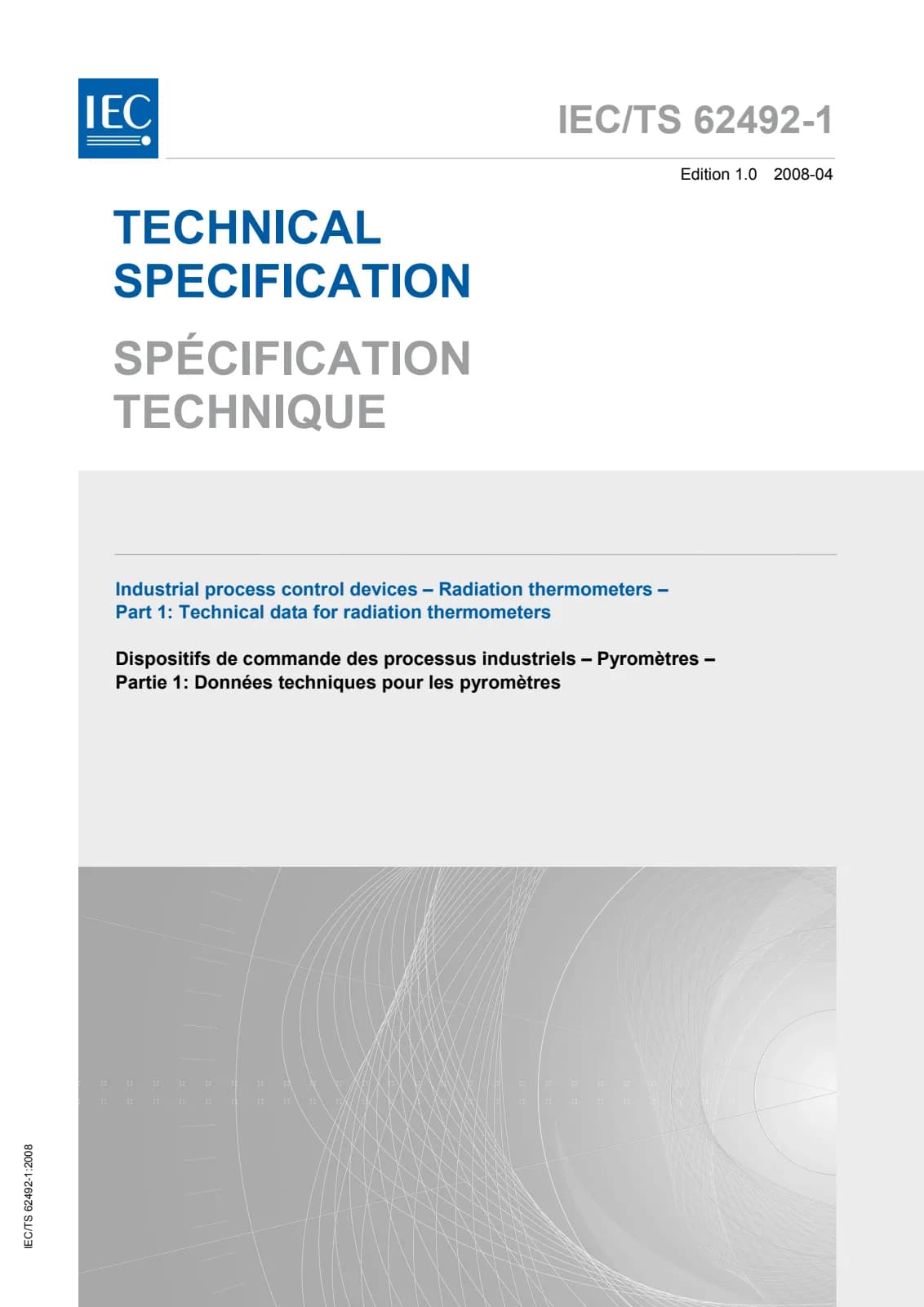 Первая страница стандарта IEC TS 62492-1:2008