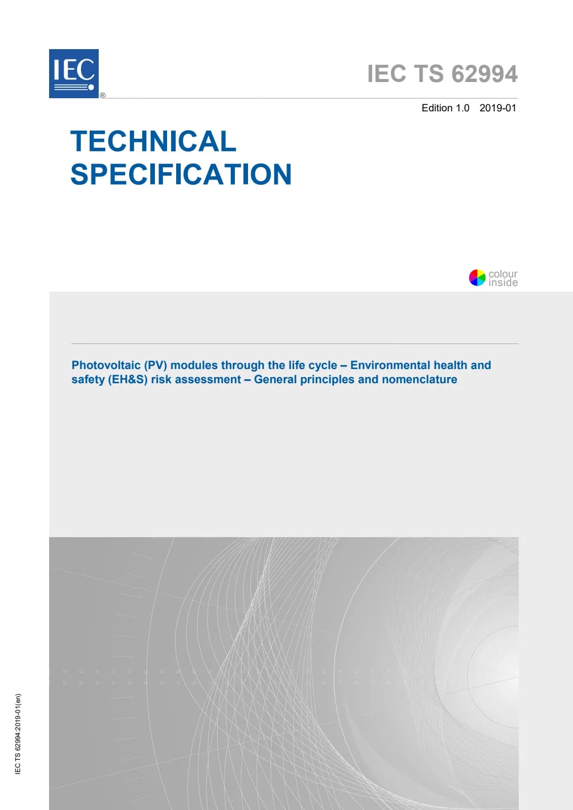 Первая страница стандарта IEC TS 62994:2019