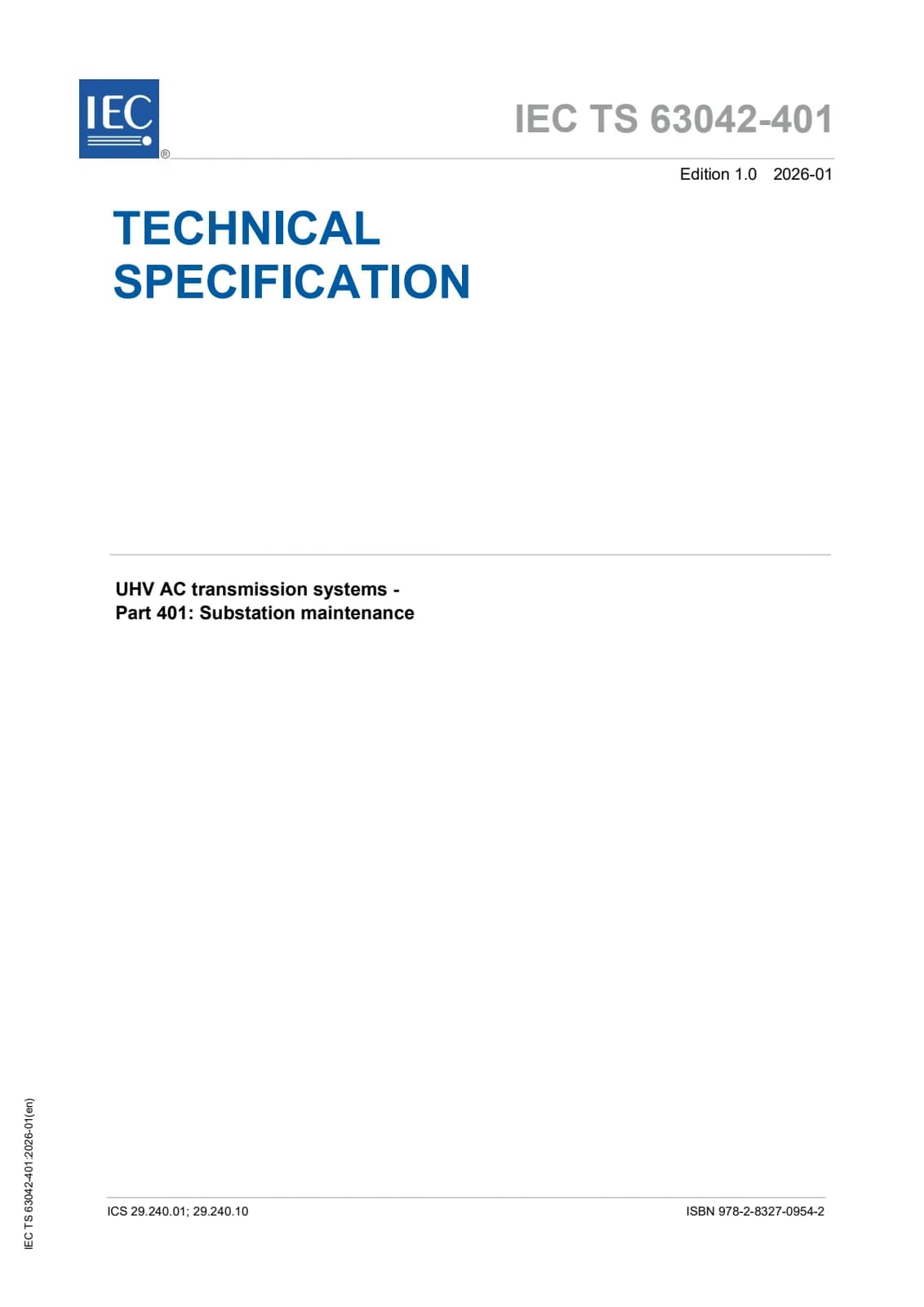 Первая страница стандарта IEC TS 63042-401:2026