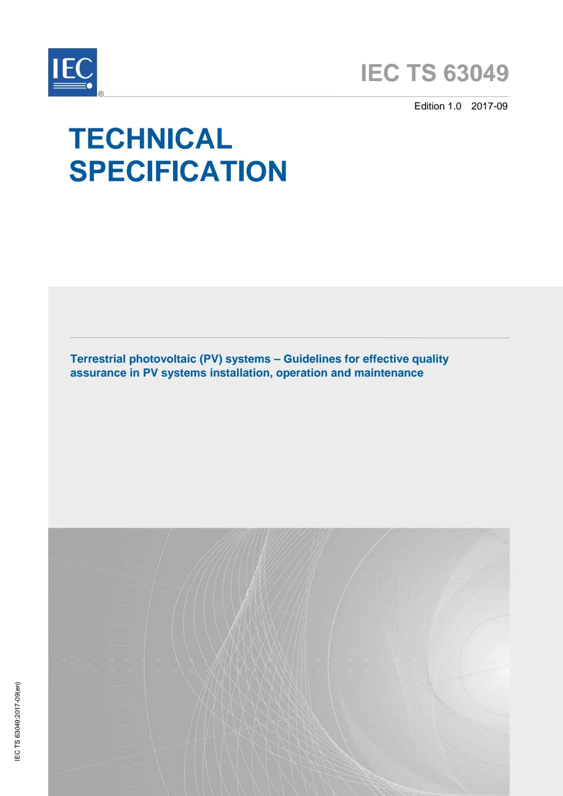 Первая страница стандарта IEC TS 63049:2017