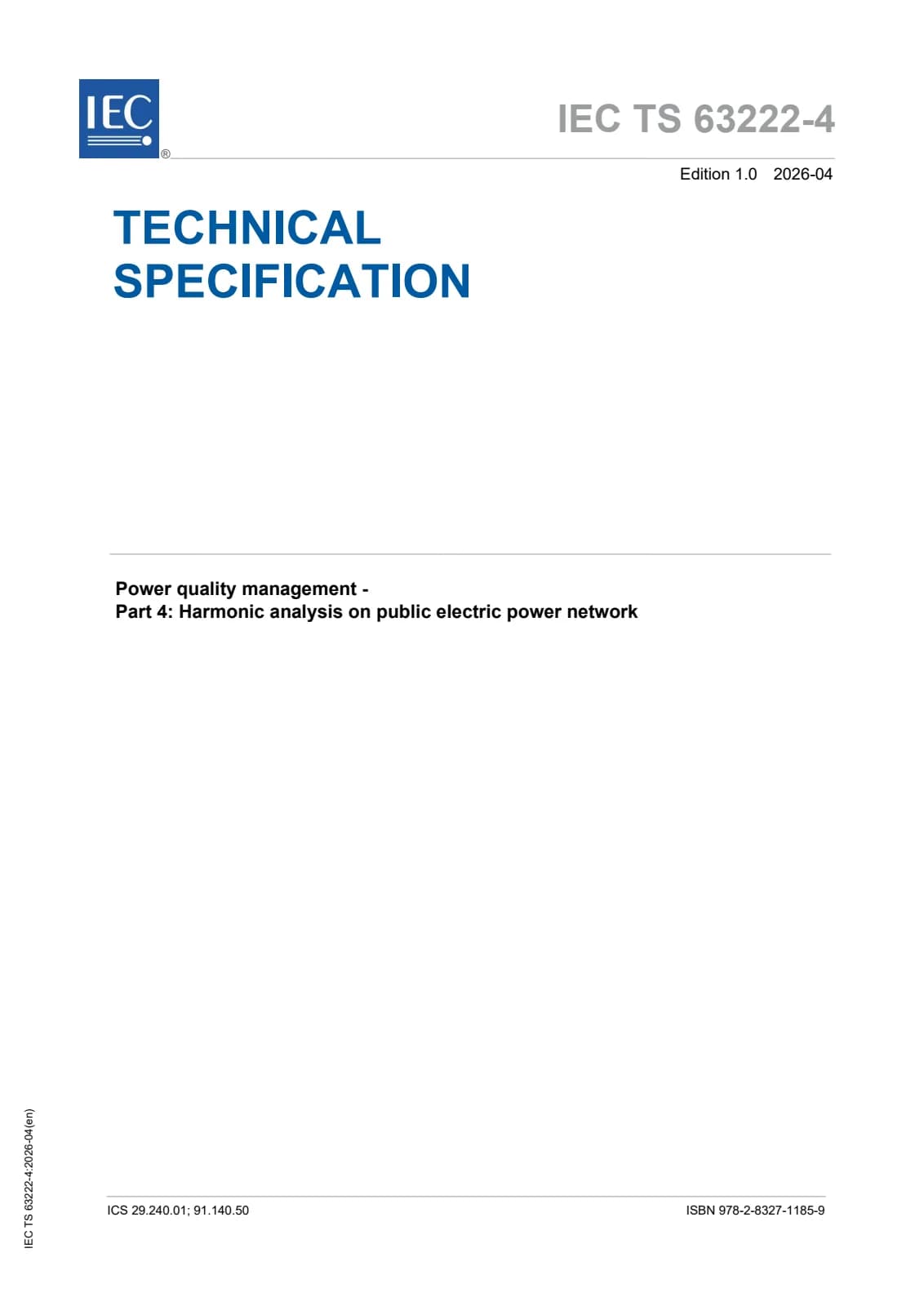 Первая страница стандарта IEC TS 63222-4:2026