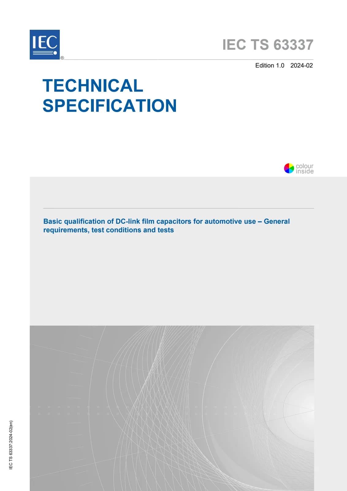 Первая страница стандарта IEC TS 63337:2024
