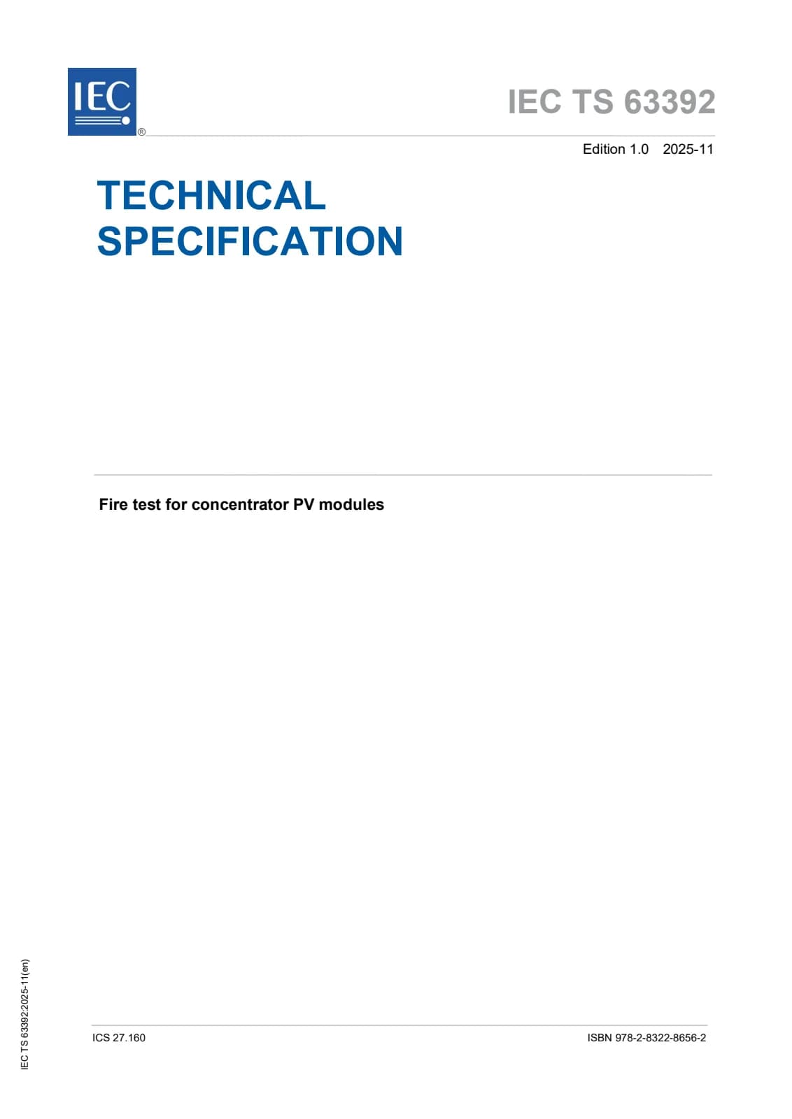 Первая страница стандарта IEC TS 63392:2025
