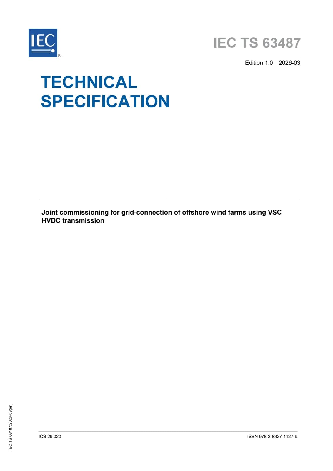 Первая страница стандарта IEC TS 63487:2026