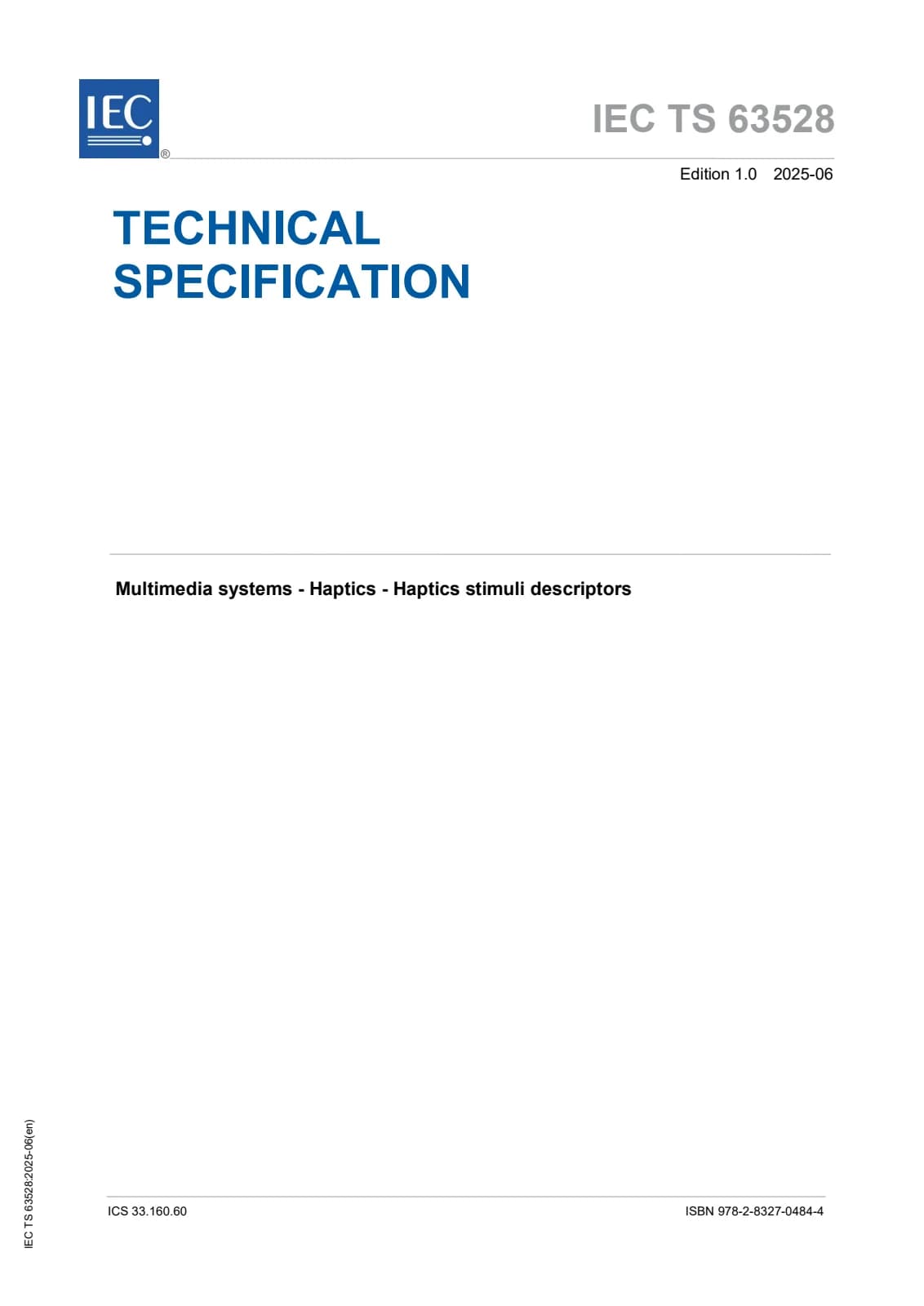 Первая страница стандарта IEC TS 63528:2025