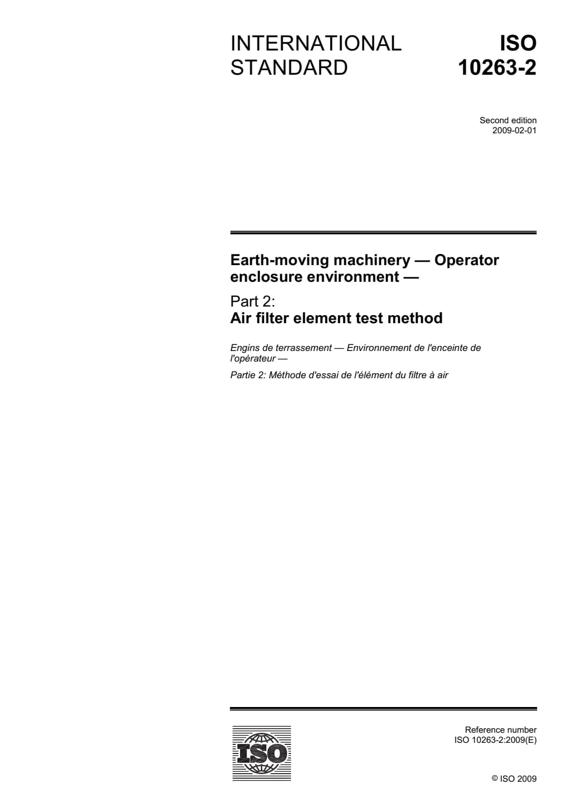 Первая страница стандарта ISO 10263-2:2009