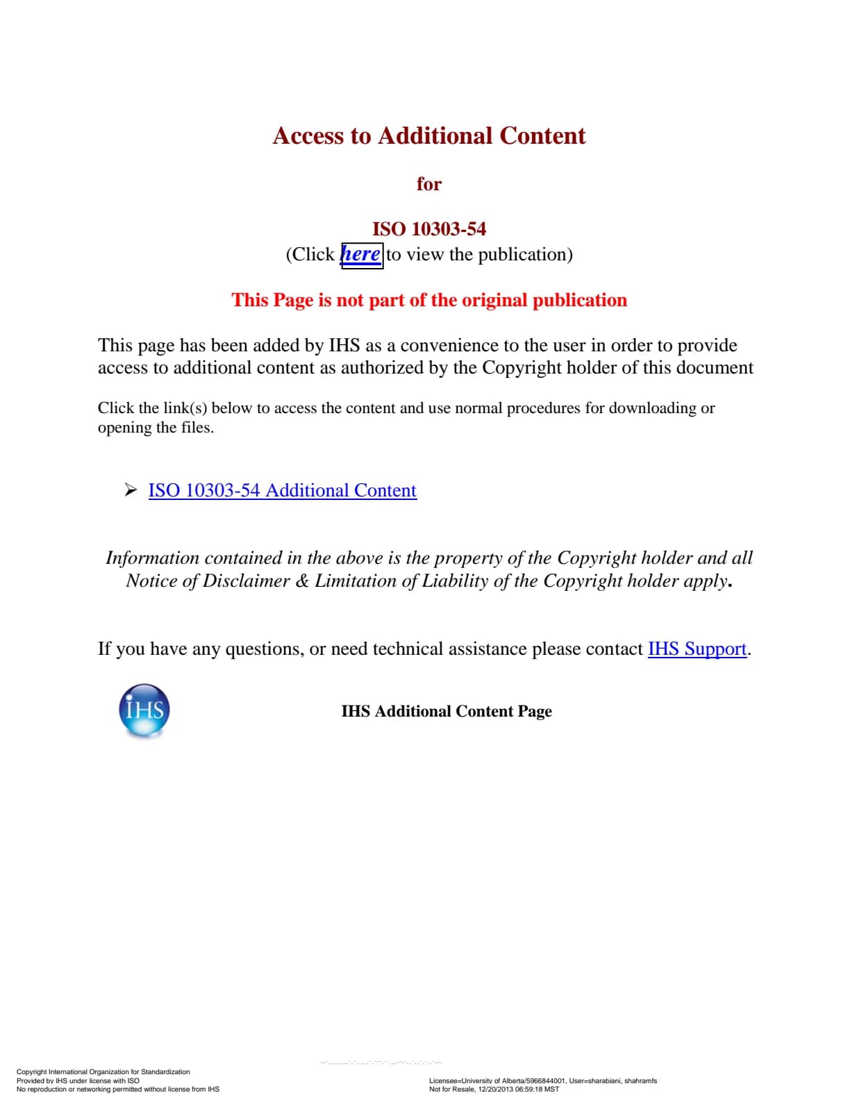 Первая страница стандарта ISO 10303-54:2005