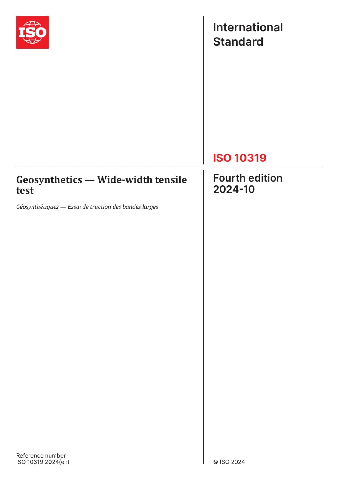 Первая страница стандарта ISO 10319:2024