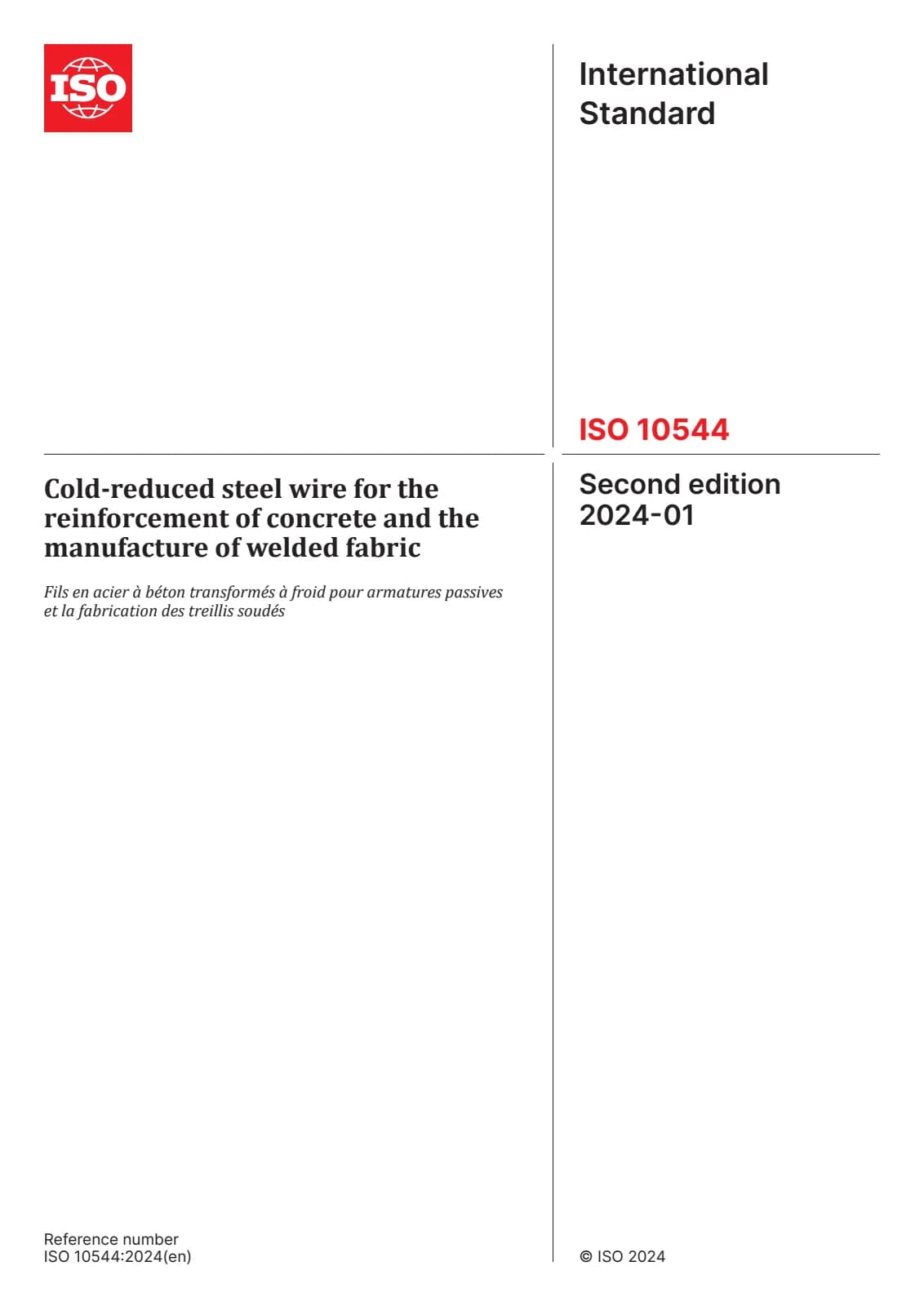 Первая страница стандарта ISO 10544:2024