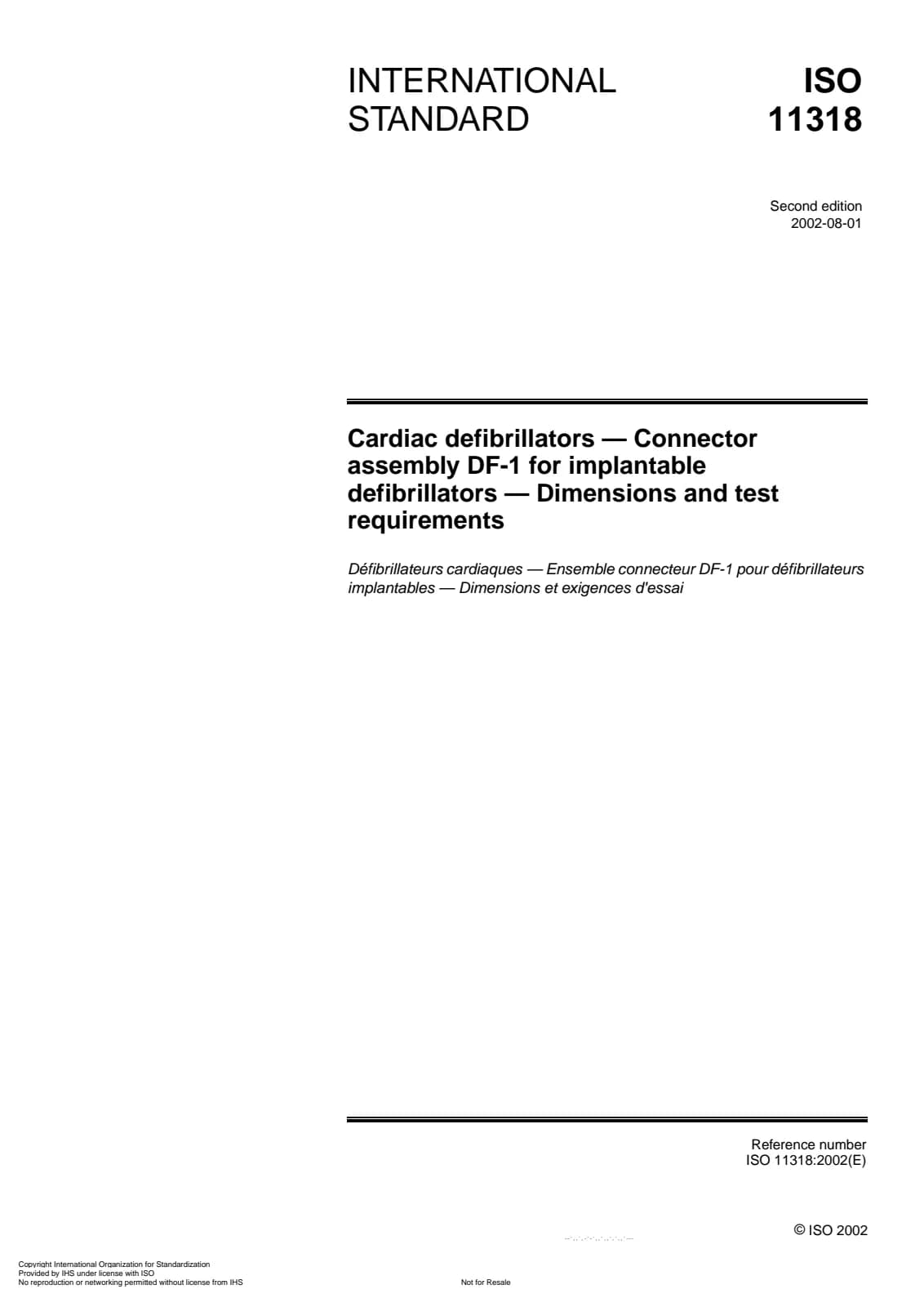Первая страница стандарта ISO 11318:2002