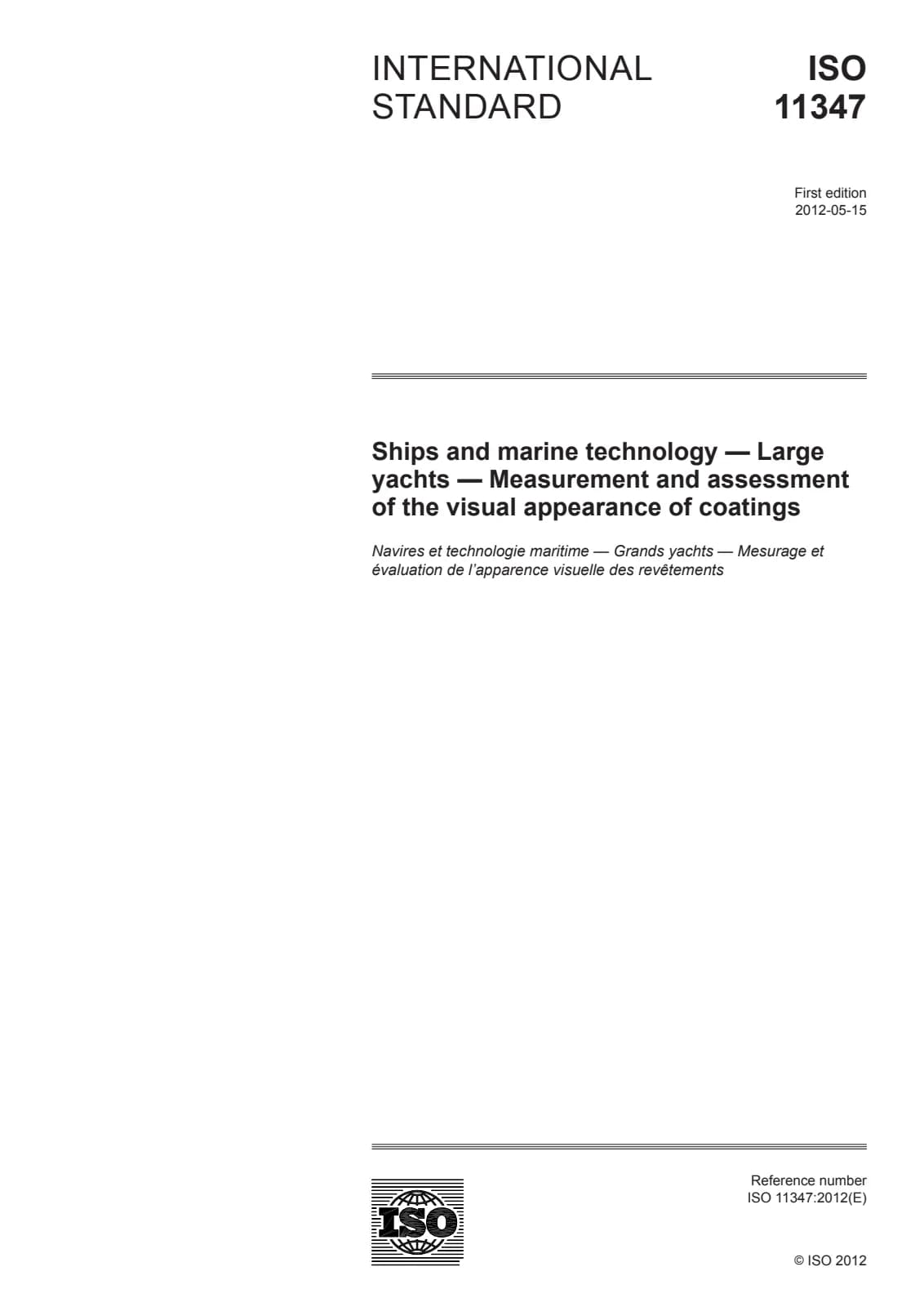 Первая страница стандарта ISO 11347:2012