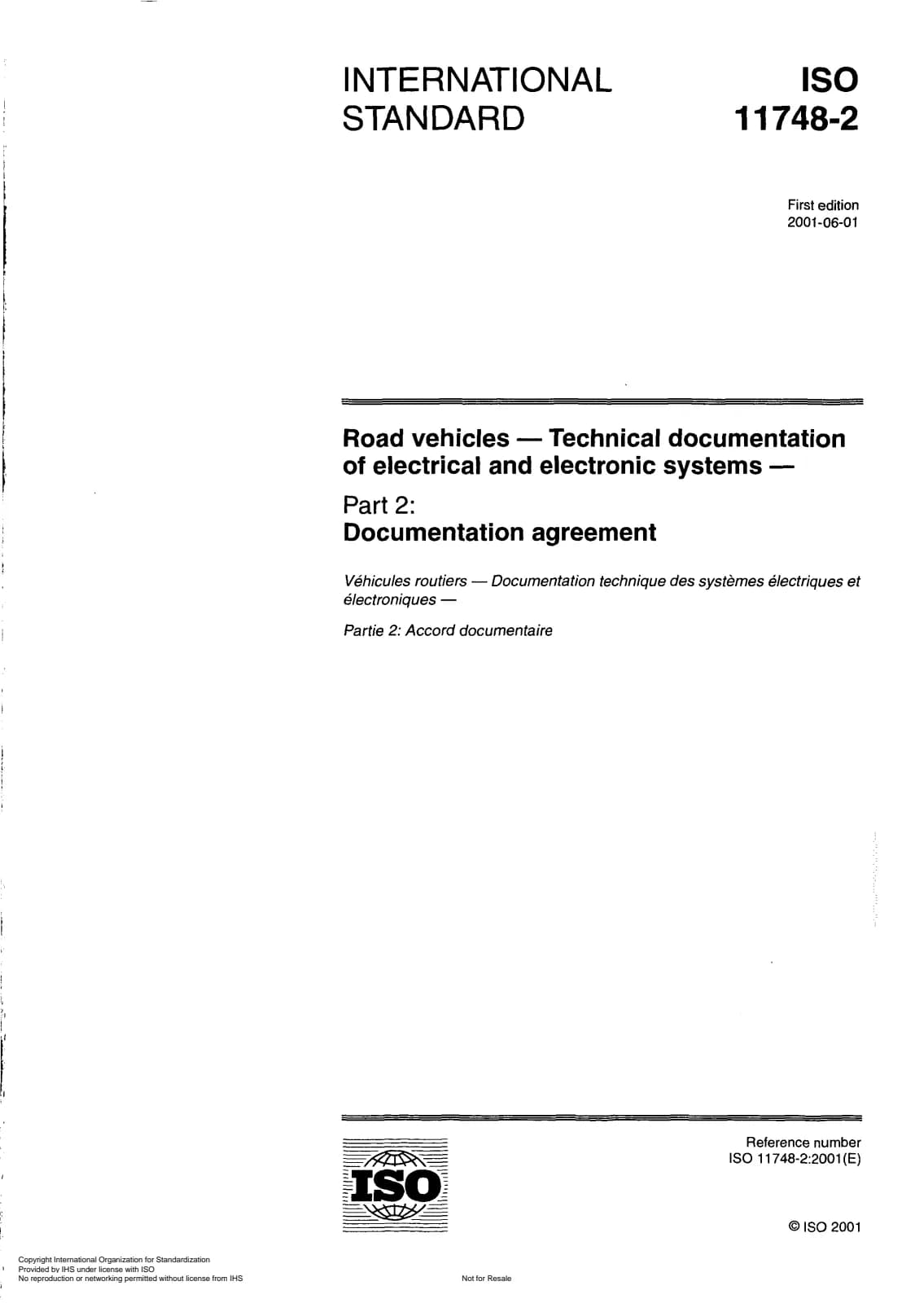 Первая страница стандарта ISO 11748-2:2001