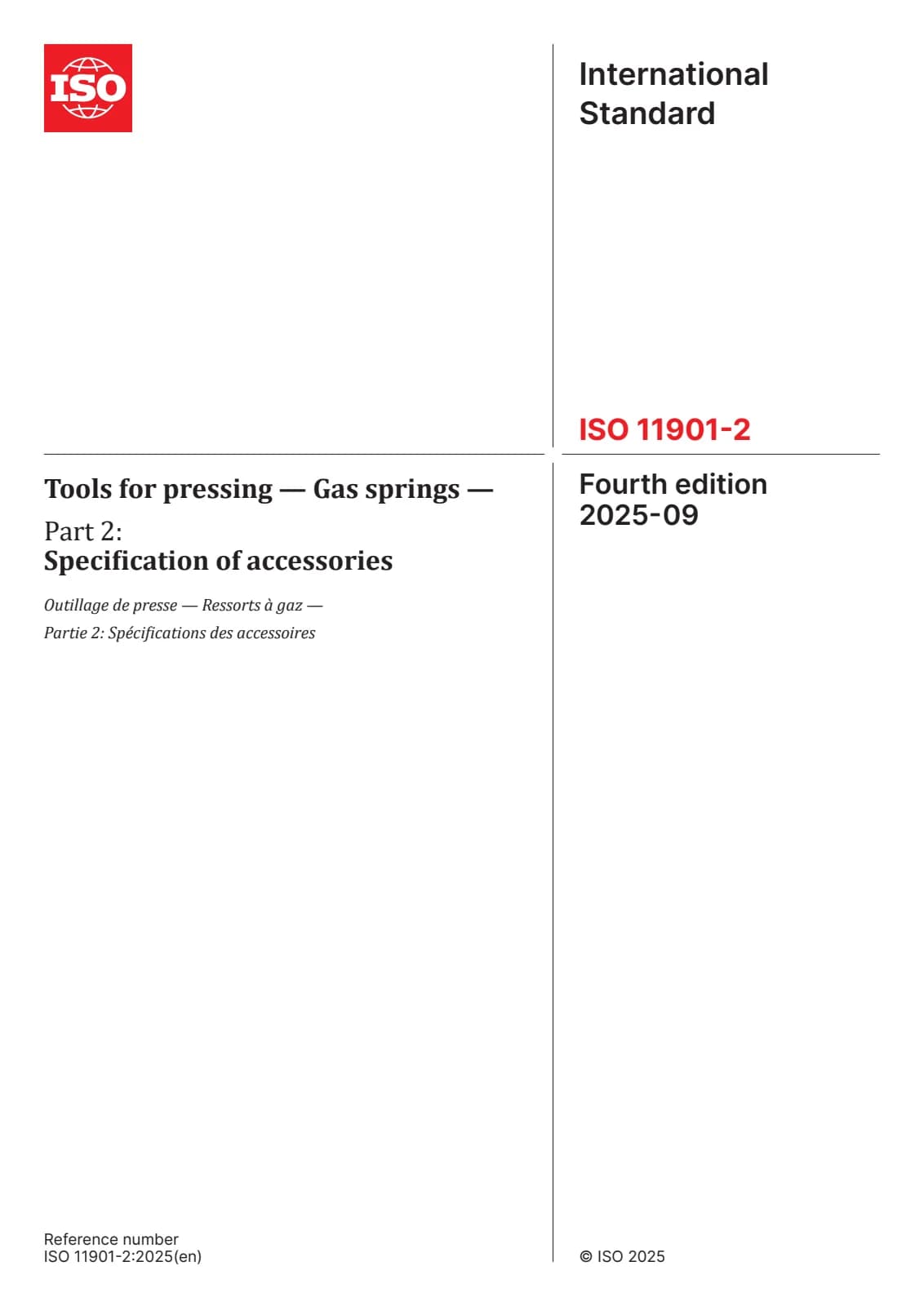 Первая страница стандарта ISO 11901-2:2025