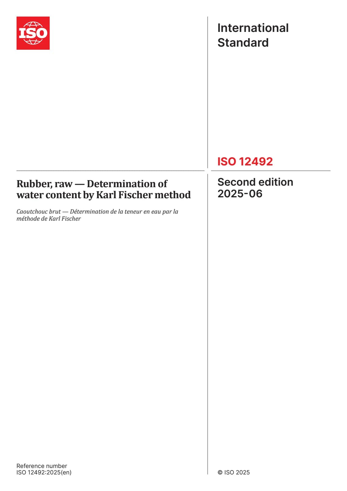 Первая страница стандарта ISO 12492:2025