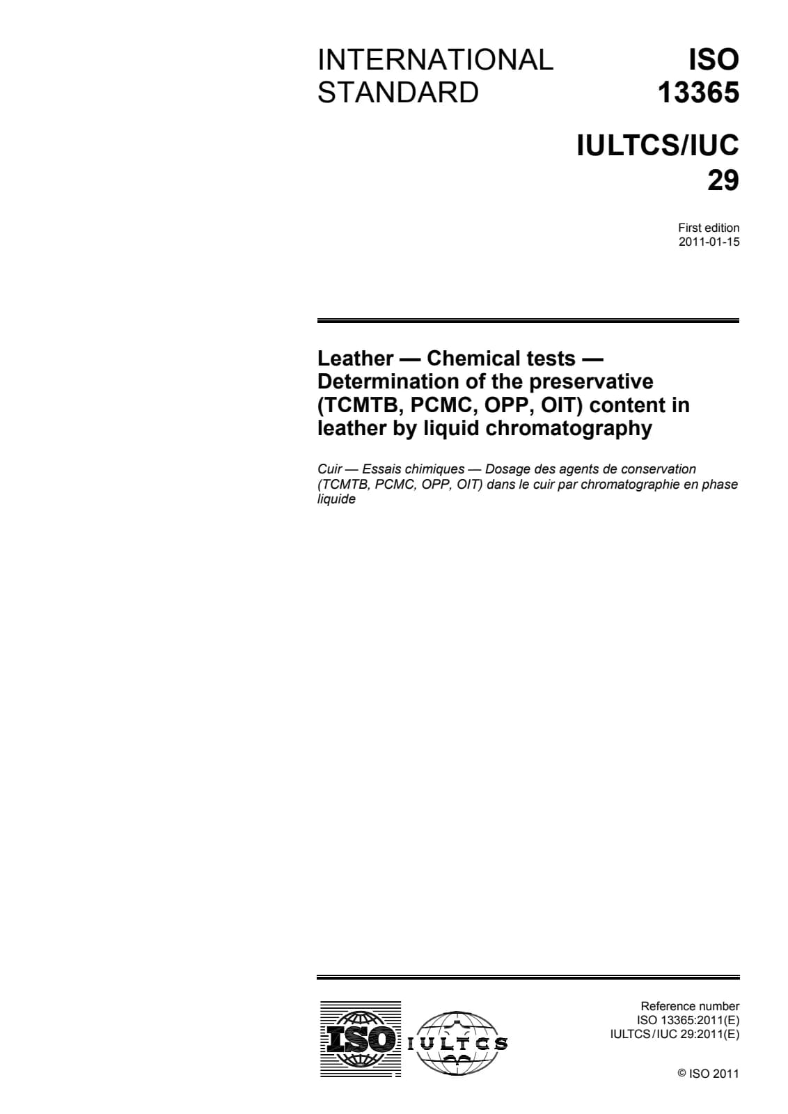 Первая страница стандарта ISO 13365:2011