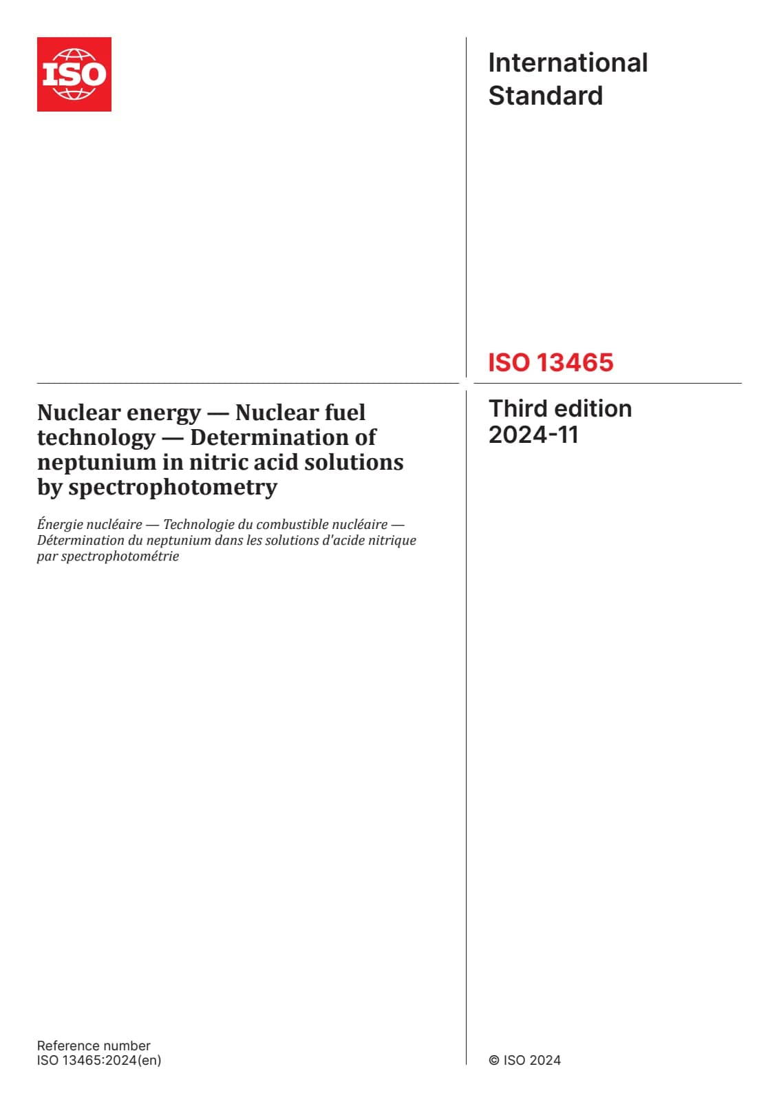 Первая страница стандарта ISO 13465:2024