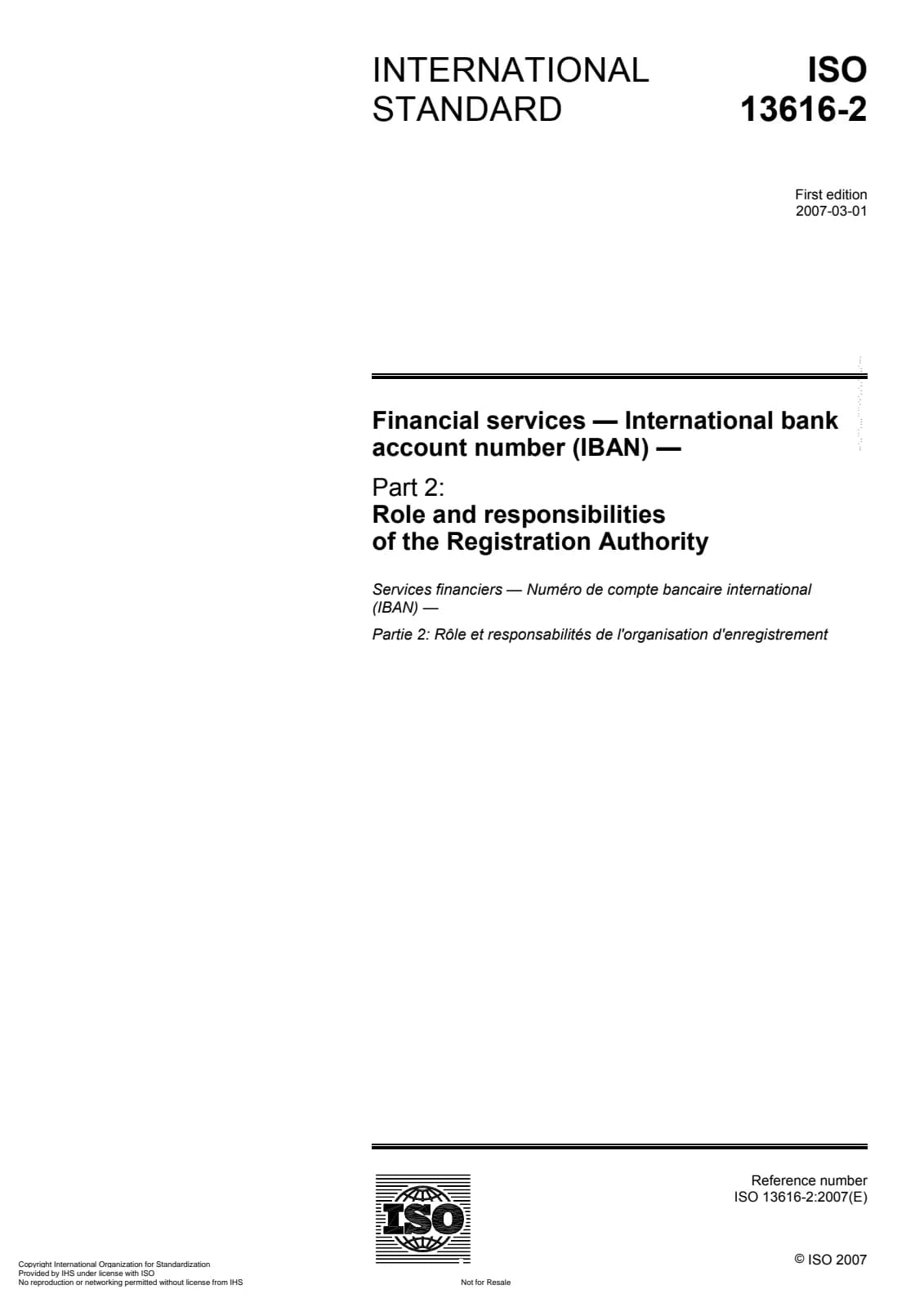 Первая страница стандарта ISO 13616-2:2007