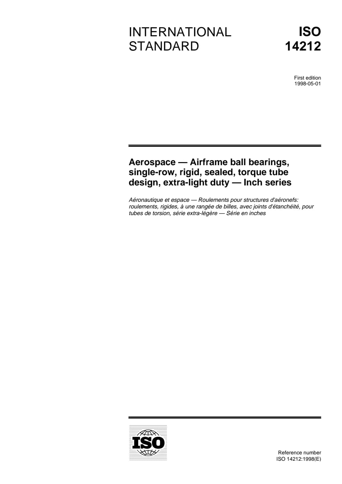 Первая страница стандарта ISO 14212:1998