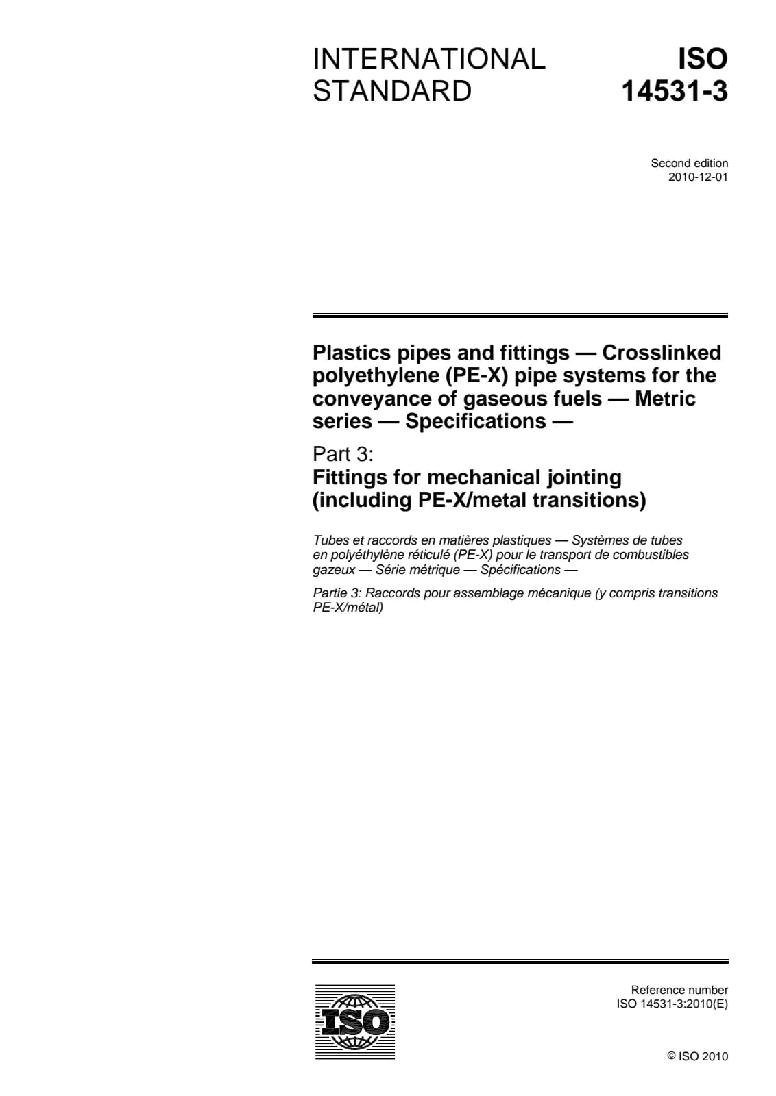 Первая страница стандарта ISO 14531-3:2010