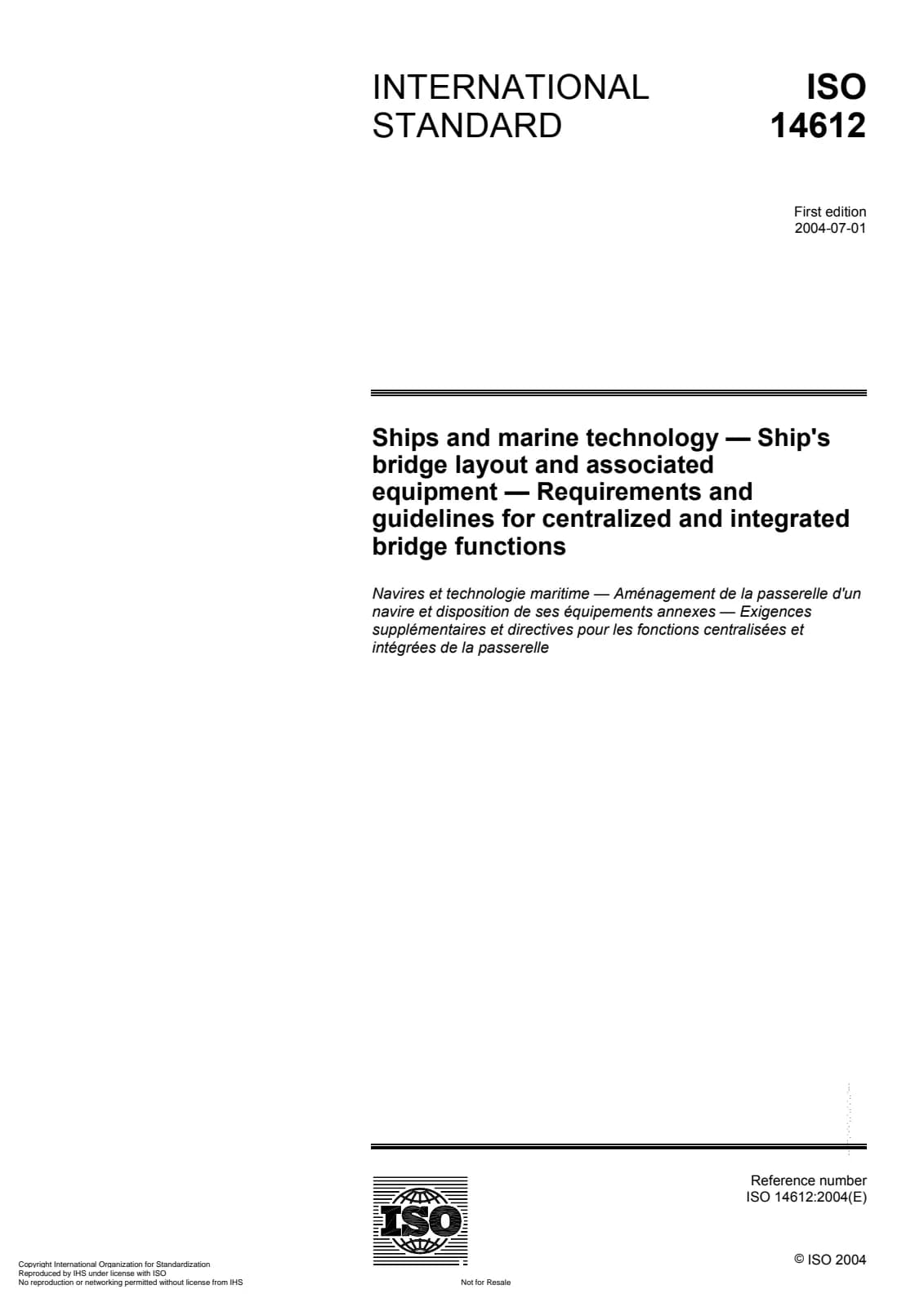 Первая страница стандарта ISO 14612:2004