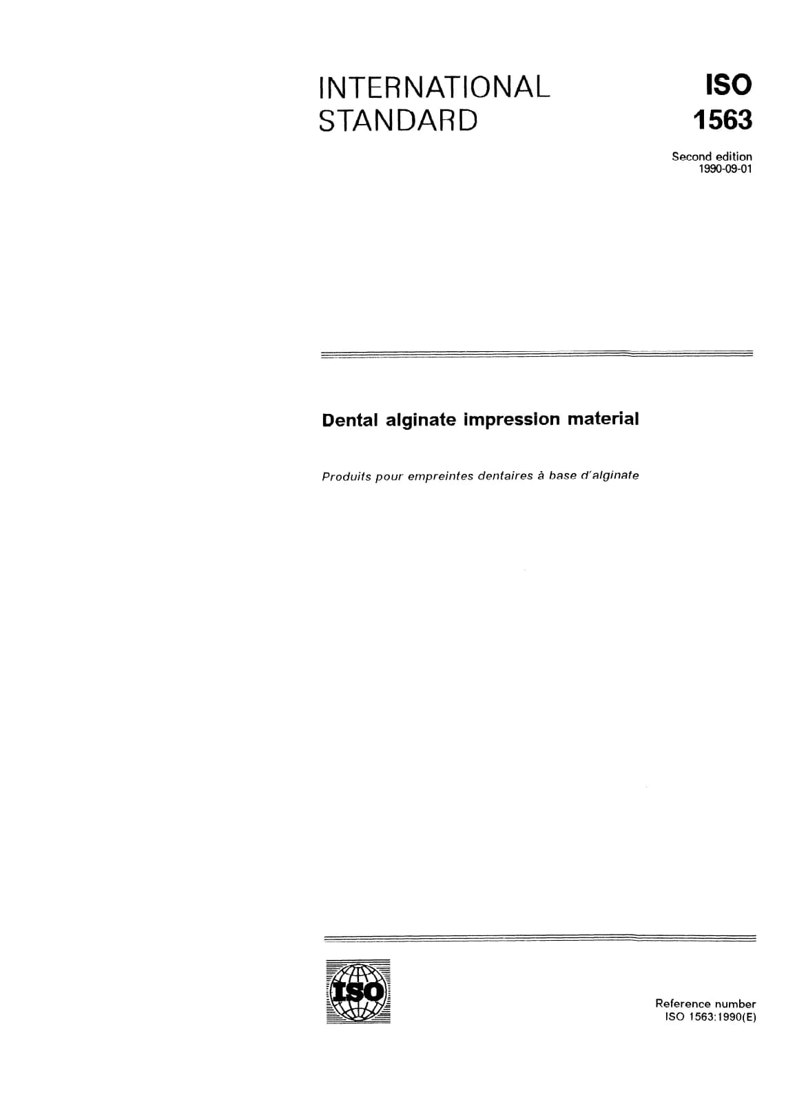 Первая страница стандарта ISO 1563:1990