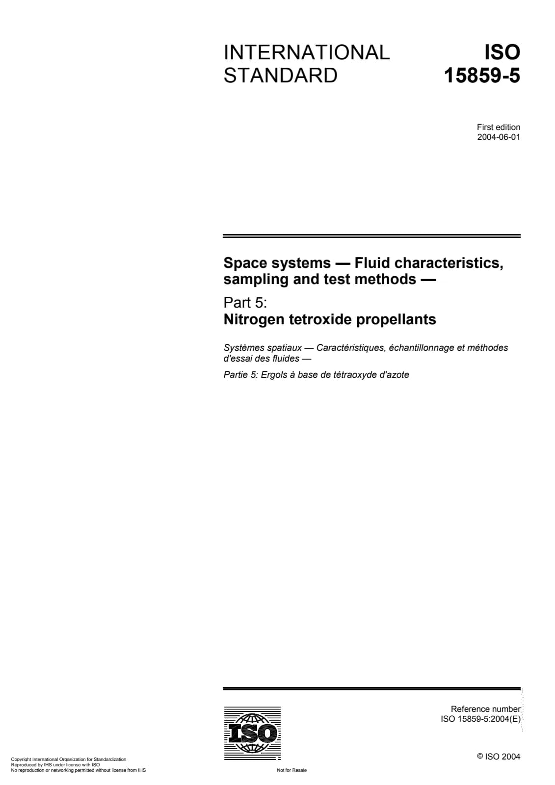 Первая страница стандарта ISO 15859-5:2004