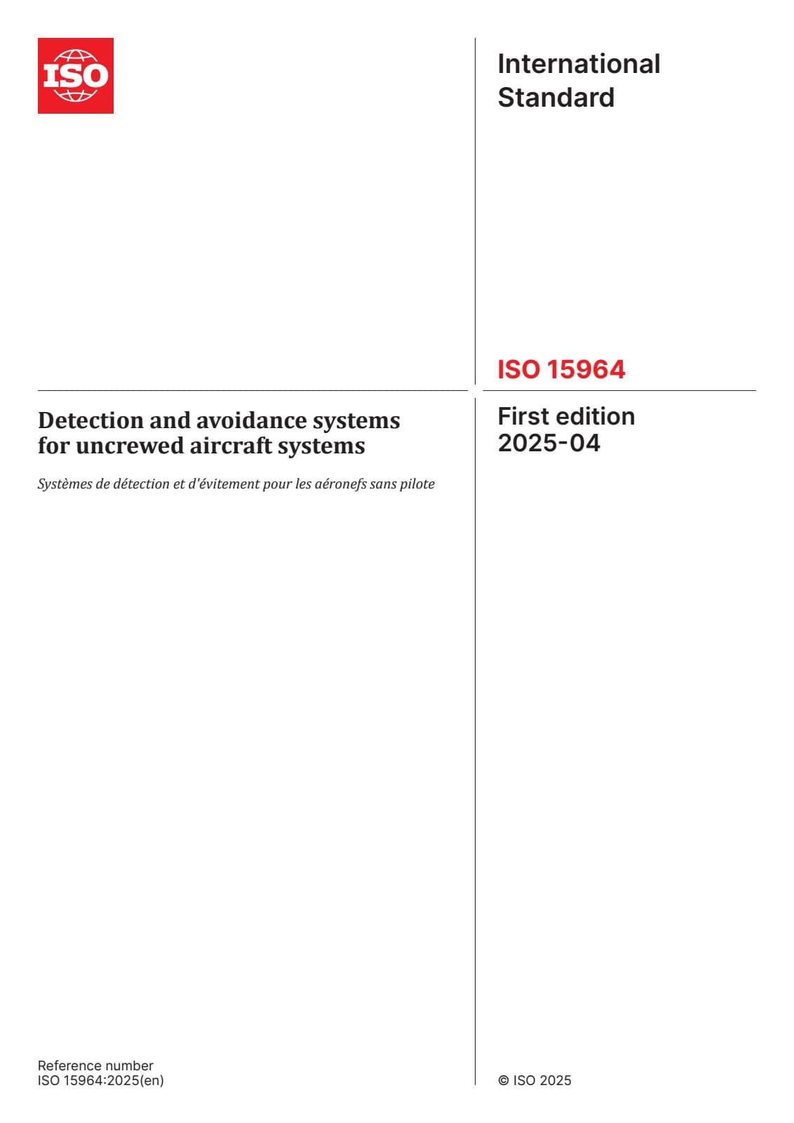 Первая страница стандарта ISO 15964:2025