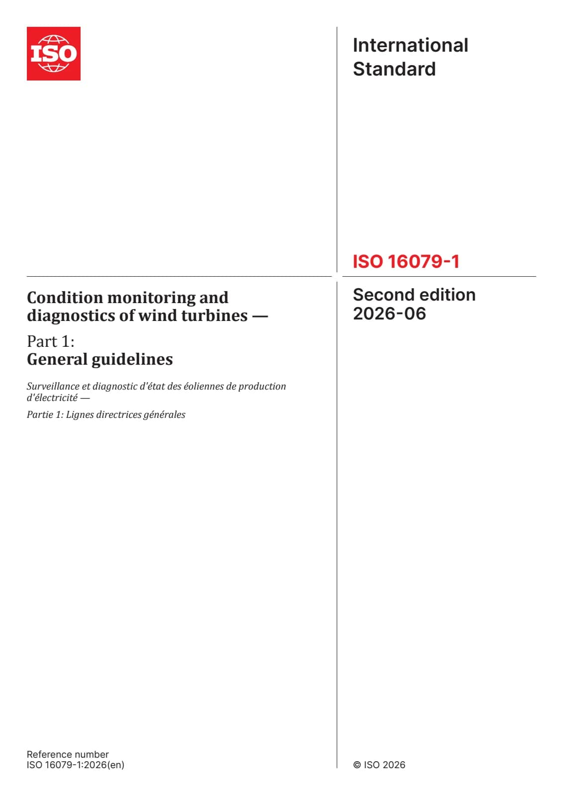 Первая страница стандарта ISO 16079-1:2026