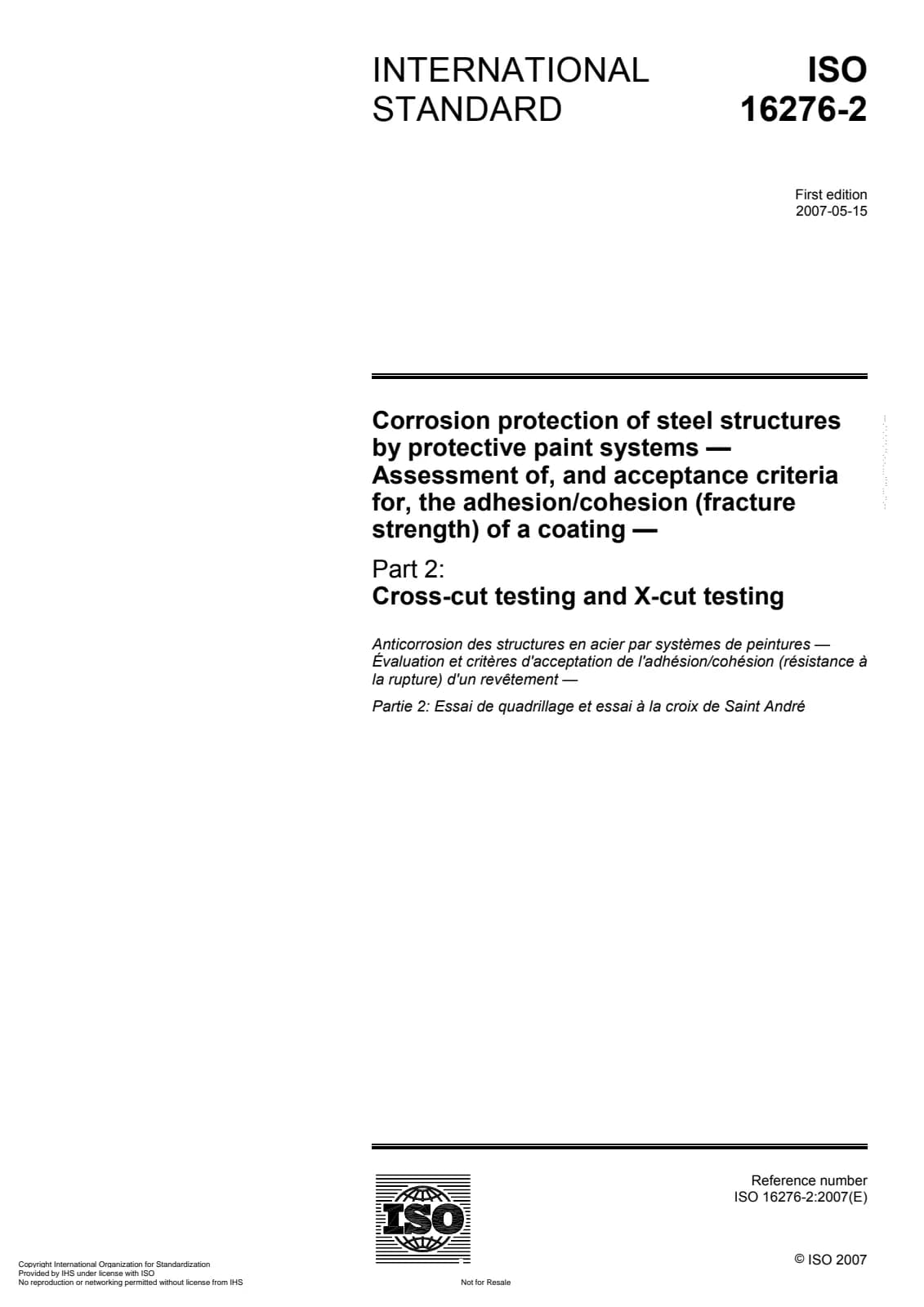 Первая страница стандарта ISO 16276-2:2007