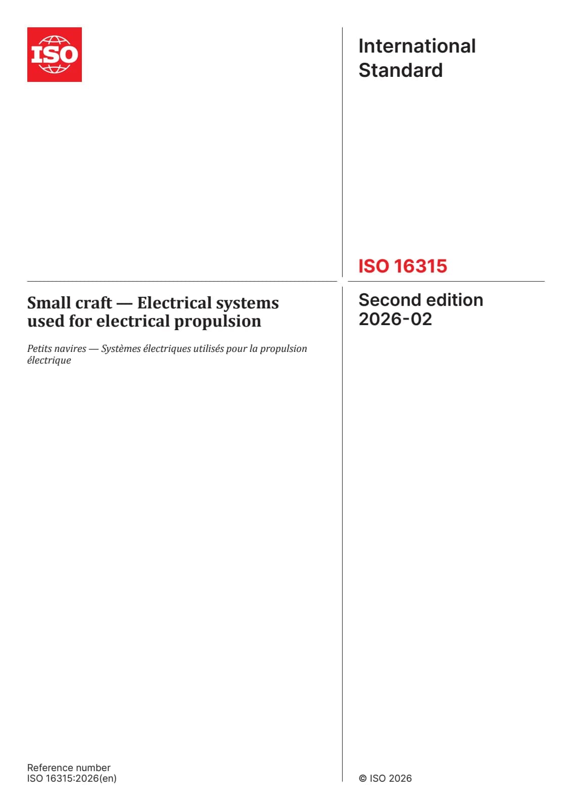 Первая страница стандарта ISO 16315:2026